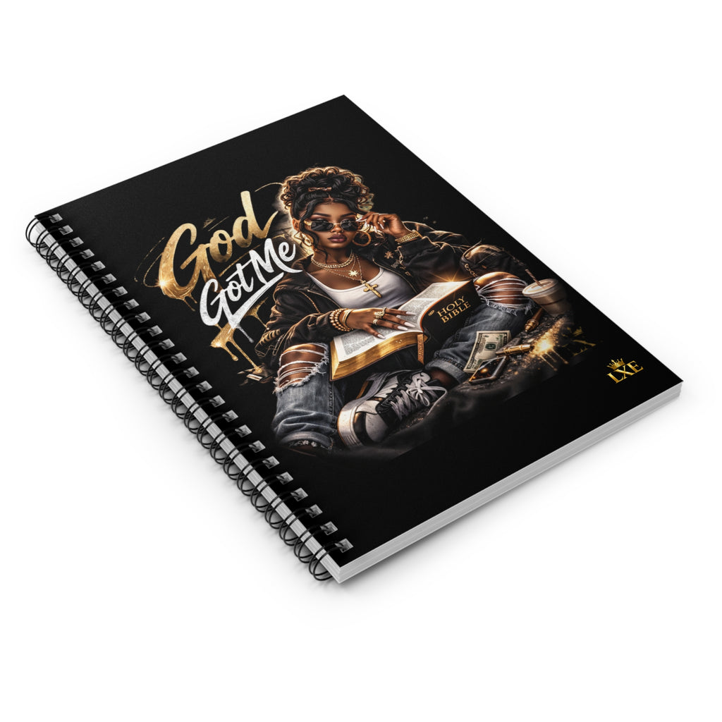 God Got Me Spiral Notebook | Christian Prayer Journal, Gospel Artwork