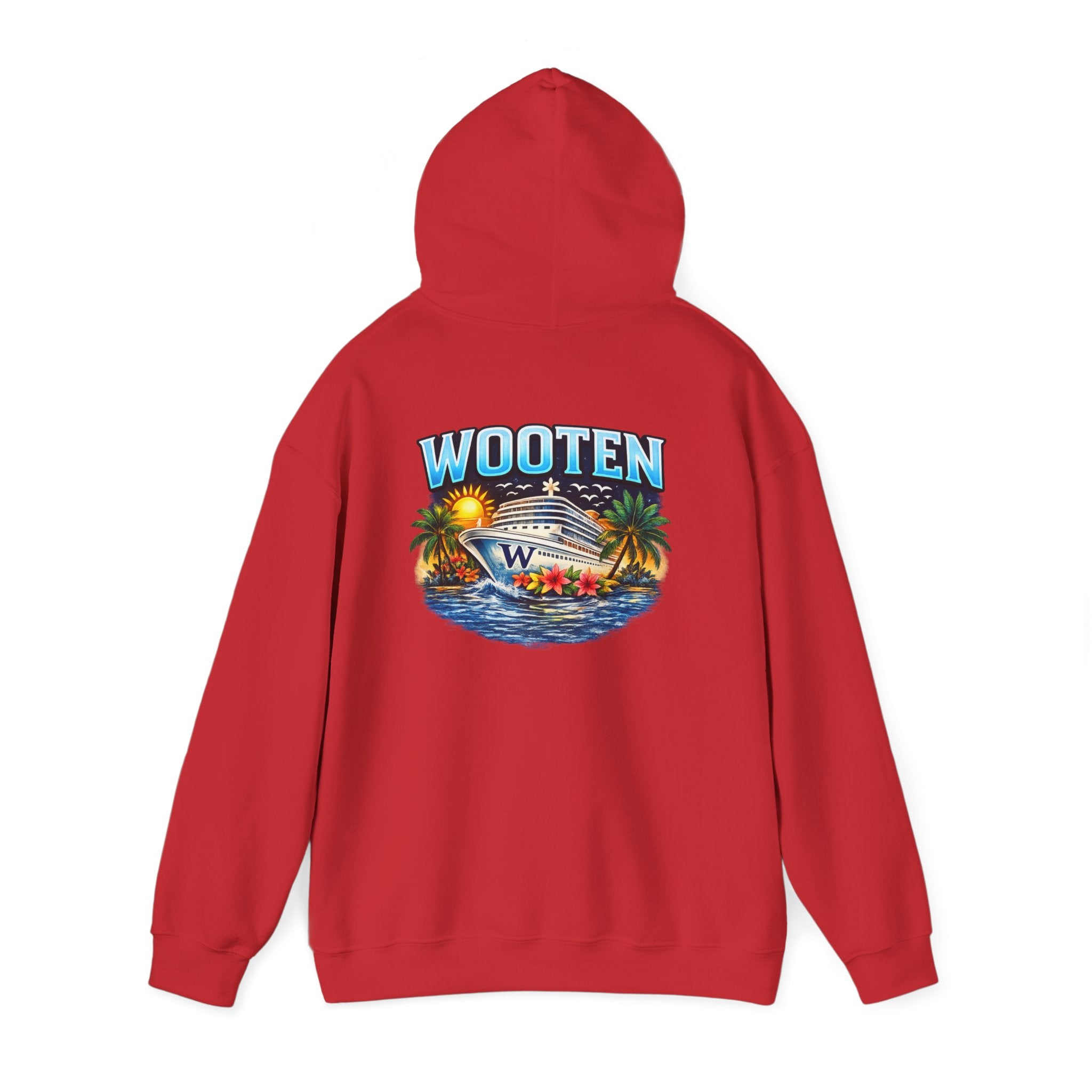 Family Cruise Tropical Logo Hoodie | Personalized Wooten Ship Trip 2026