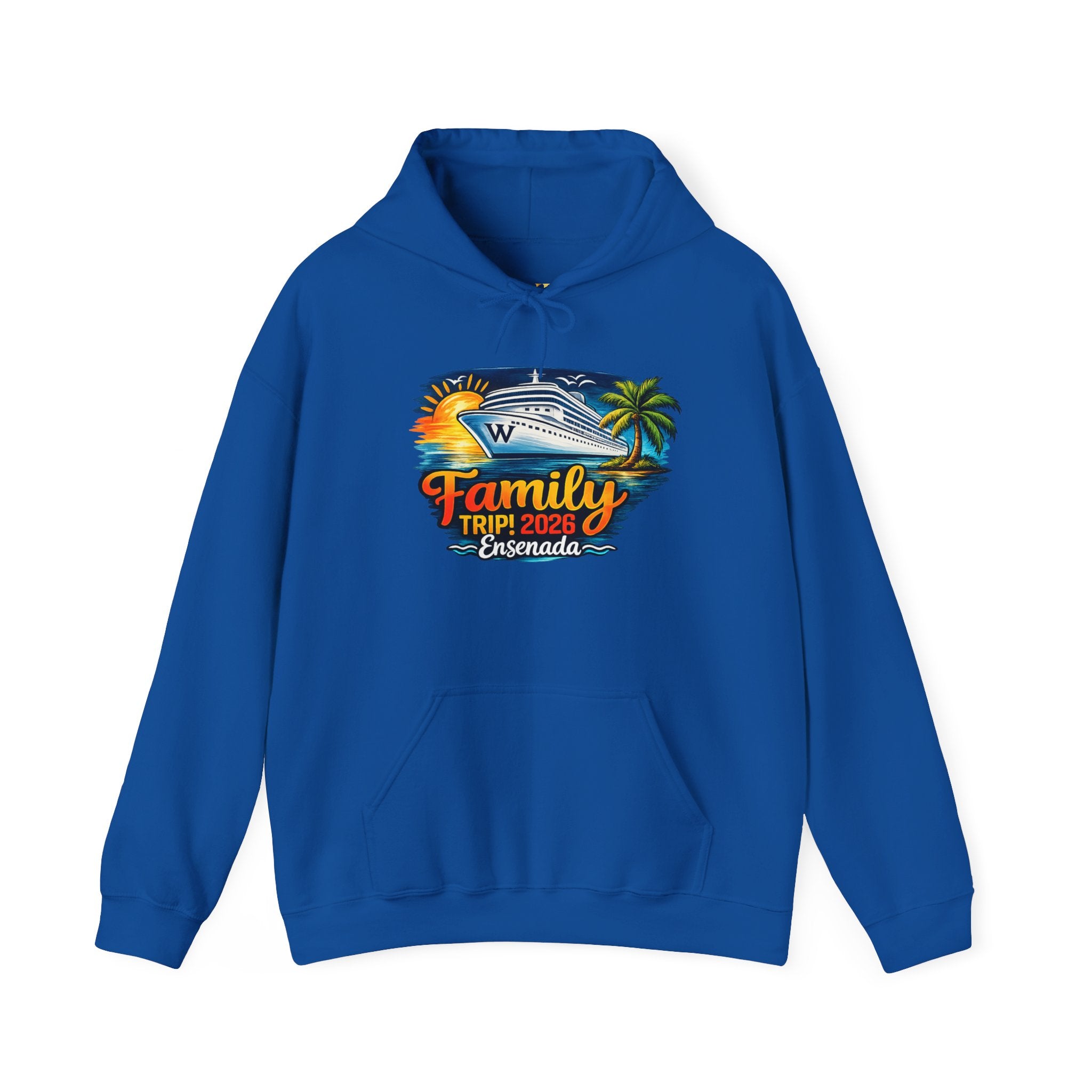 Family Cruise Tropical Logo Hoodie | Personalized Wooten Ship Trip 2026