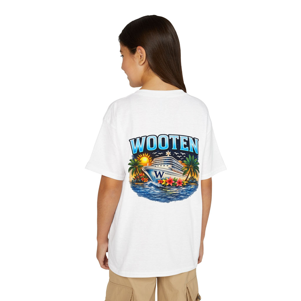 Family Cruise Trip 2026 Youth T-Shirt | Personalized Wooten Ship Design