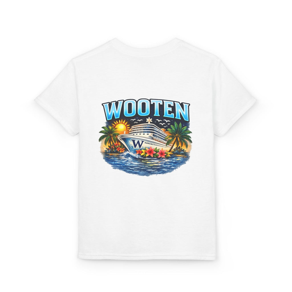 Family Cruise Trip 2026 Youth T-Shirt | Personalized Wooten Ship Design