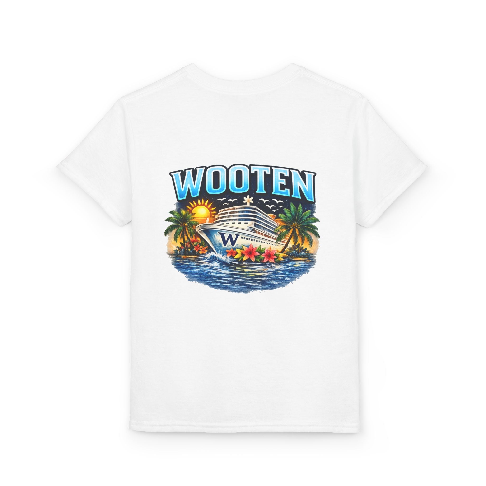Family Cruise Trip 2026 Youth T-Shirt | Personalized Wooten Ship Design