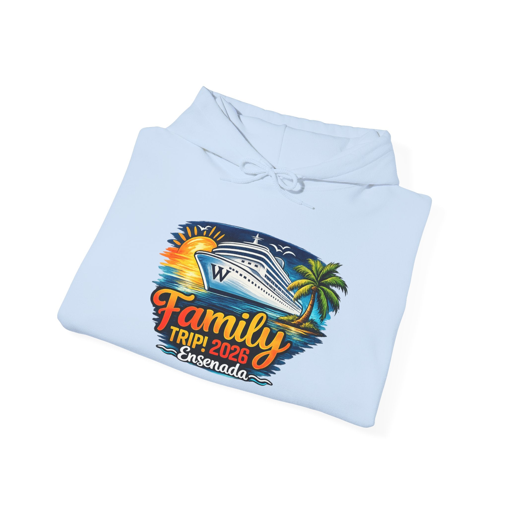 Family Cruise Tropical Logo Hoodie | Personalized Wooten Ship Trip 2026