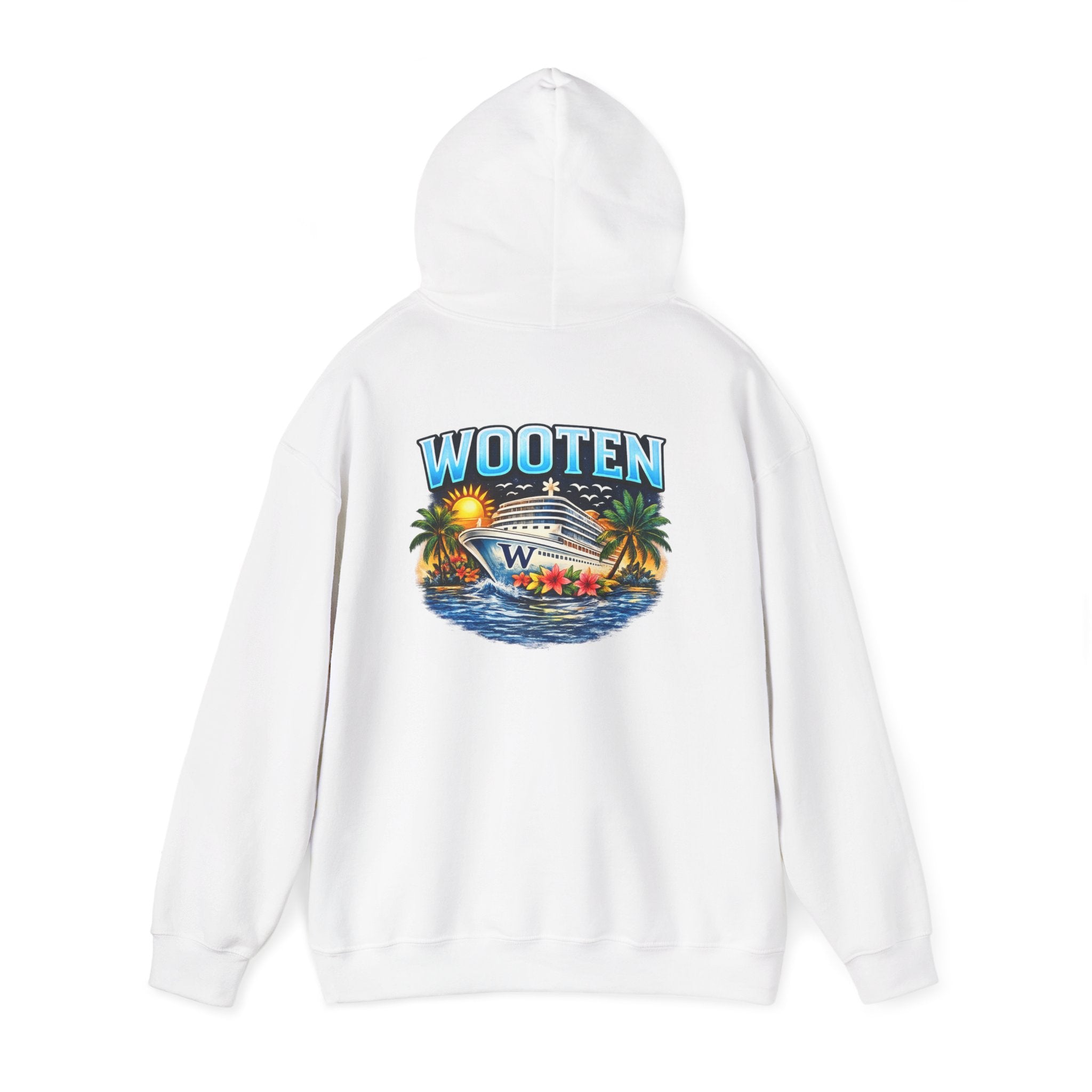 Family Cruise Tropical Logo Hoodie | Personalized Wooten Ship Trip 2026