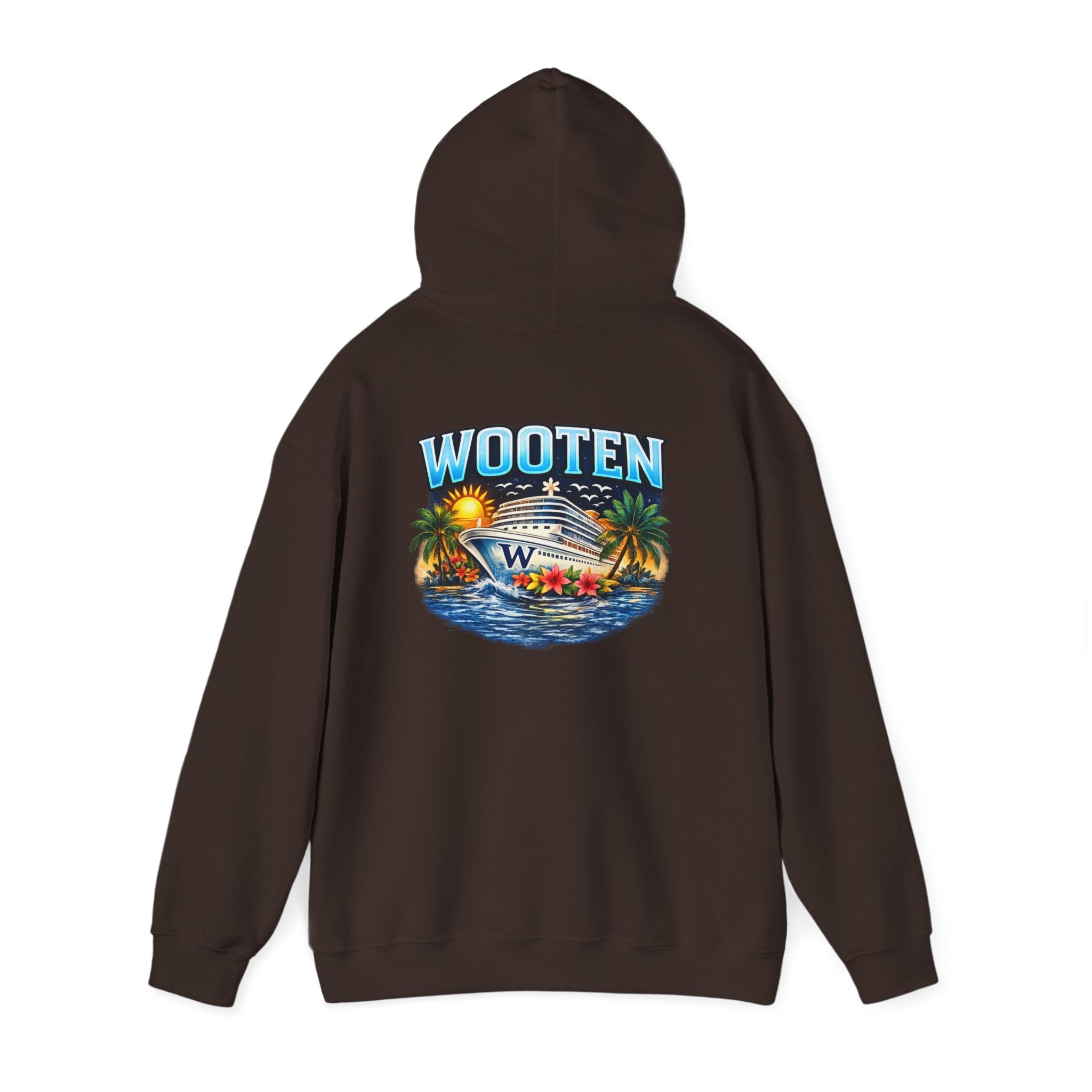Family Cruise Tropical Logo Hoodie | Personalized Wooten Ship Trip 2026