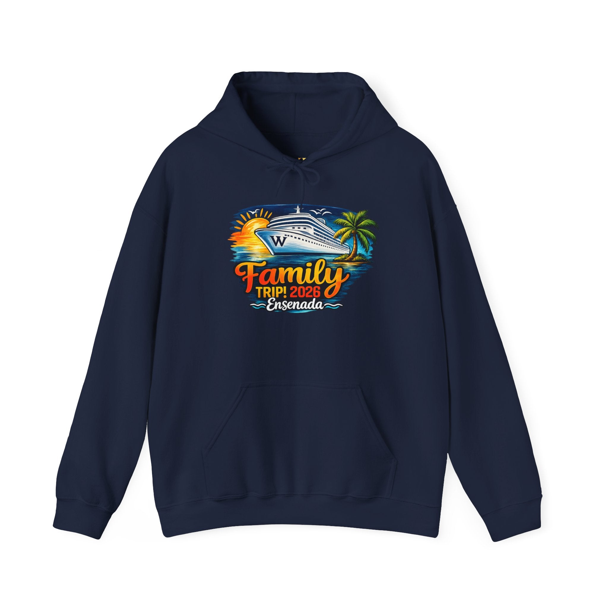Family Cruise Tropical Logo Hoodie | Personalized Wooten Ship Trip 2026