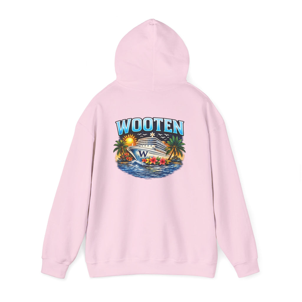 Family Cruise Tropical Logo Hoodie | Personalized Wooten Ship Trip 2026