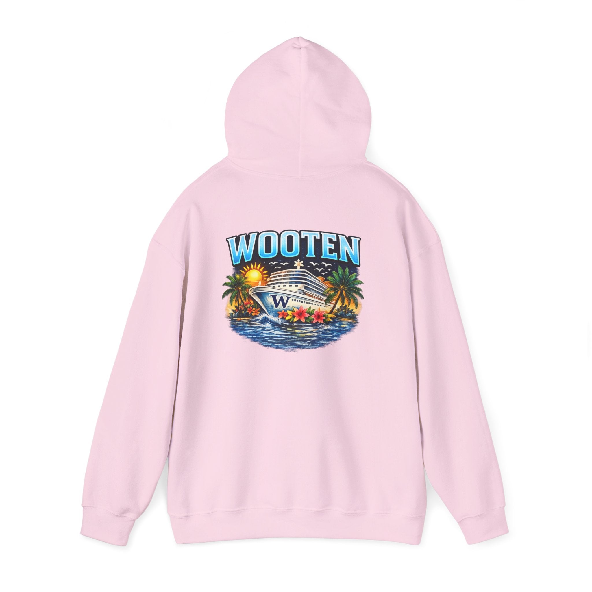 Family Cruise Tropical Logo Hoodie | Personalized Wooten Ship Trip 2026