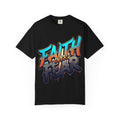 Faith Over Fear T-shirt | Graffiti Typography, Inspirational Christian Streetwear
