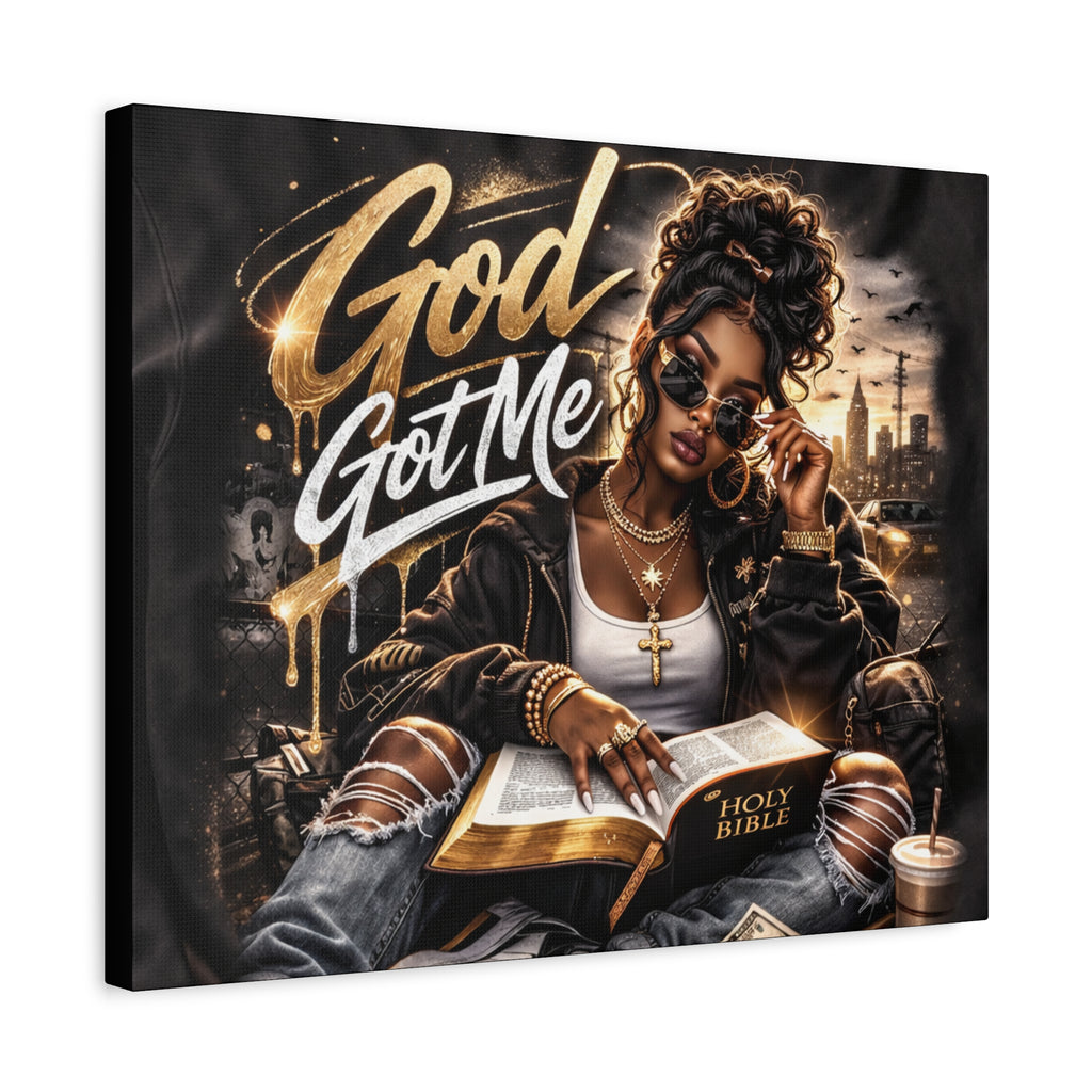 God Got Me Canvas | Matte Stretched Wall Art