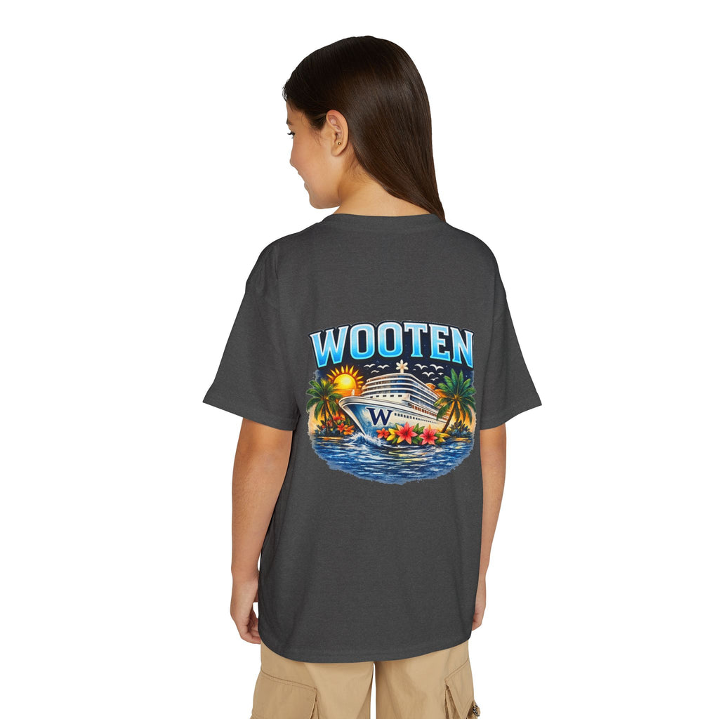 Family Cruise Trip 2026 Youth T-Shirt | Personalized Wooten Ship Design