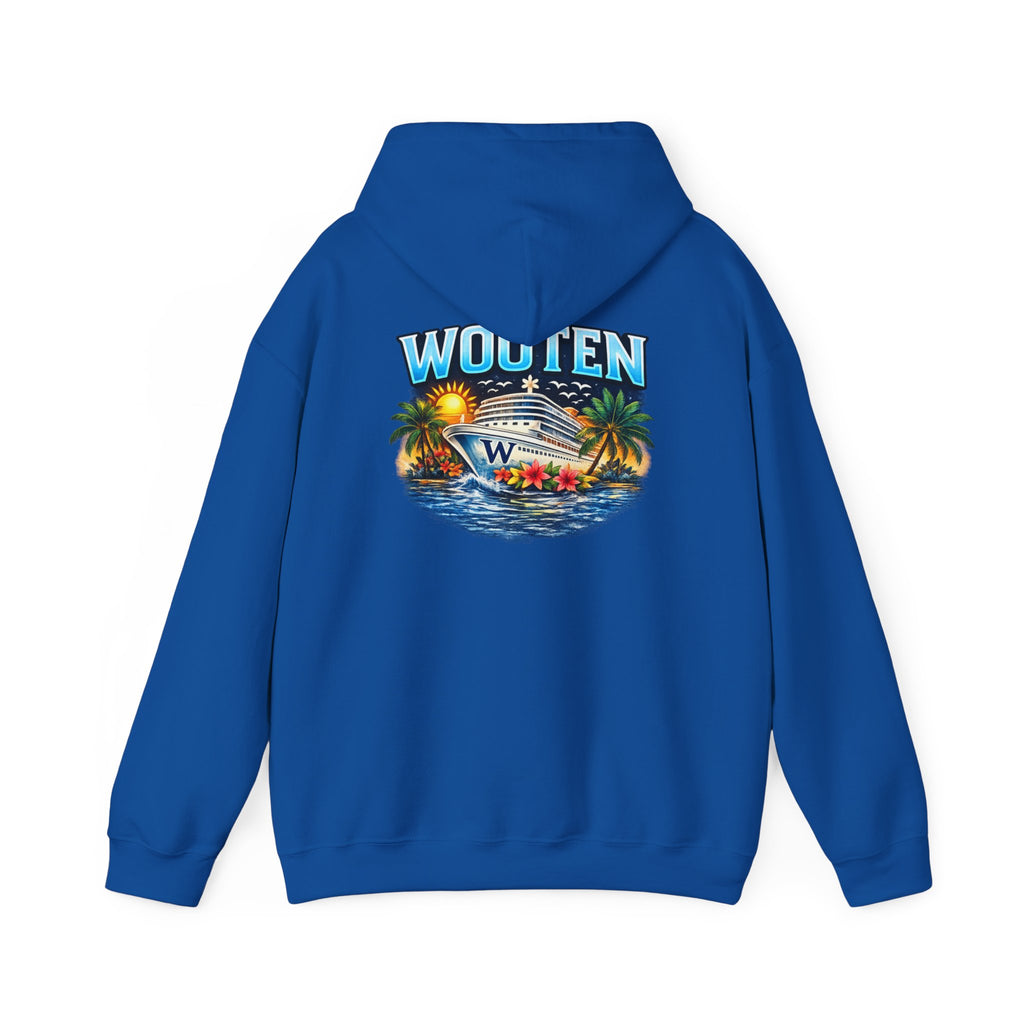 Family Cruise Tropical Logo Hoodie | Personalized Wooten Ship Trip 2026