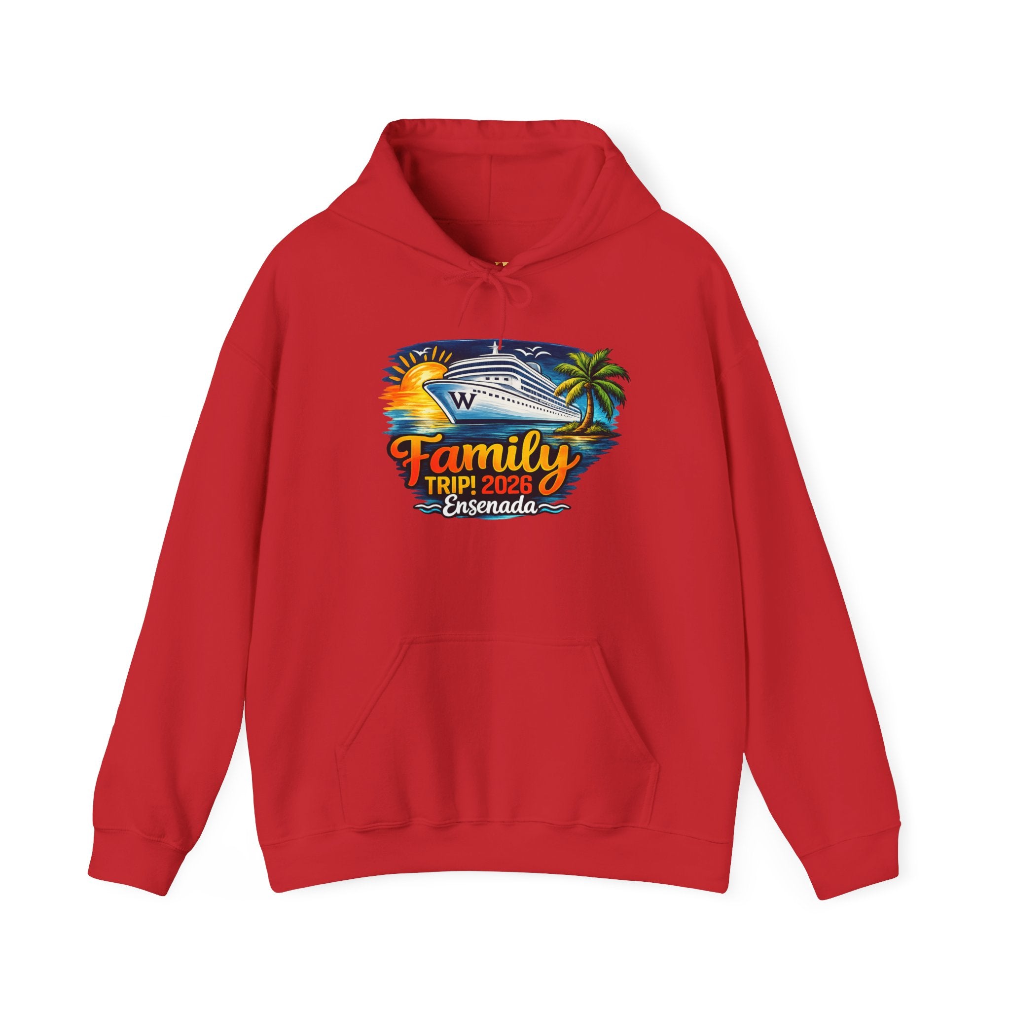 Family Cruise Tropical Logo Hoodie | Personalized Wooten Ship Trip 2026