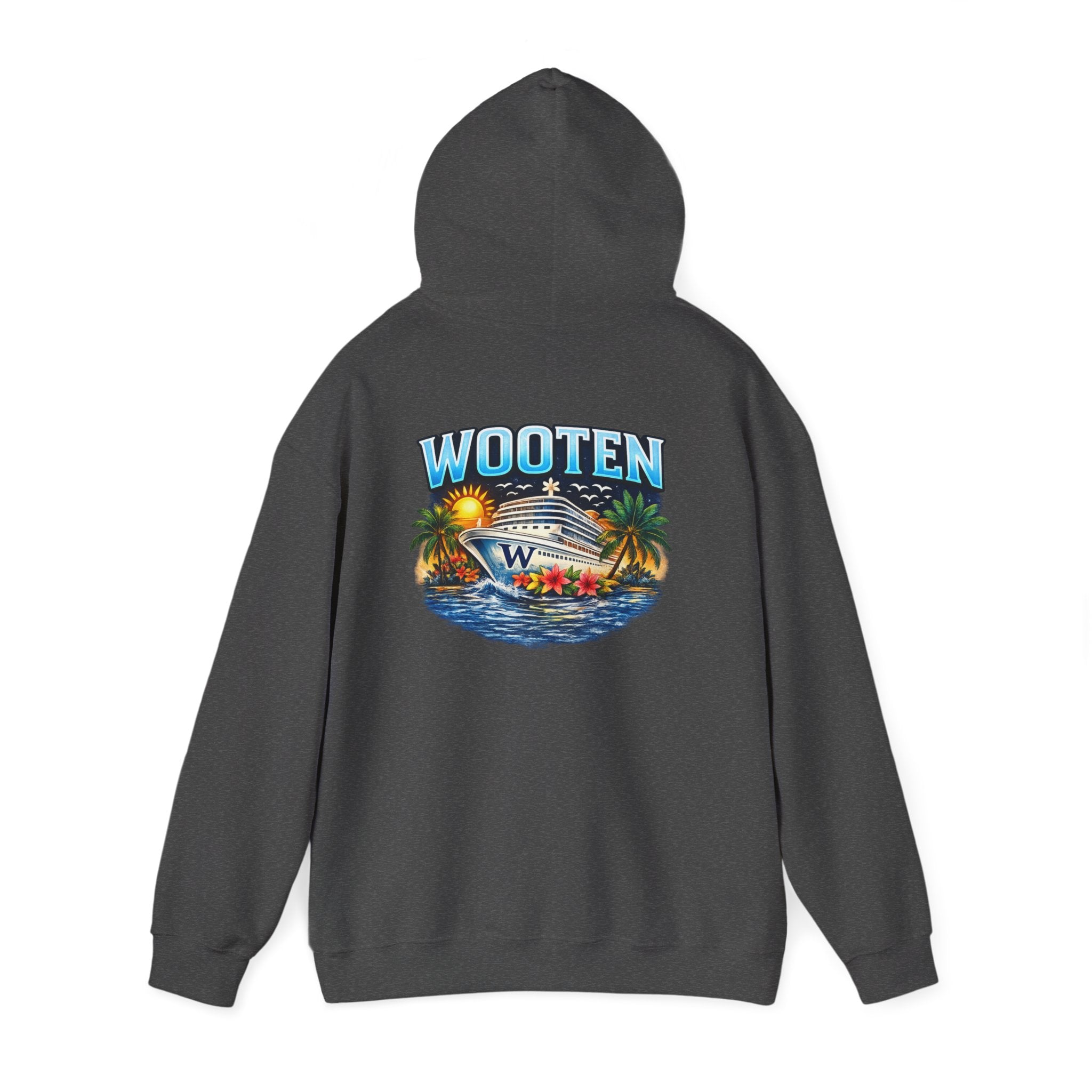 Family Cruise Tropical Logo Hoodie | Personalized Wooten Ship Trip 2026
