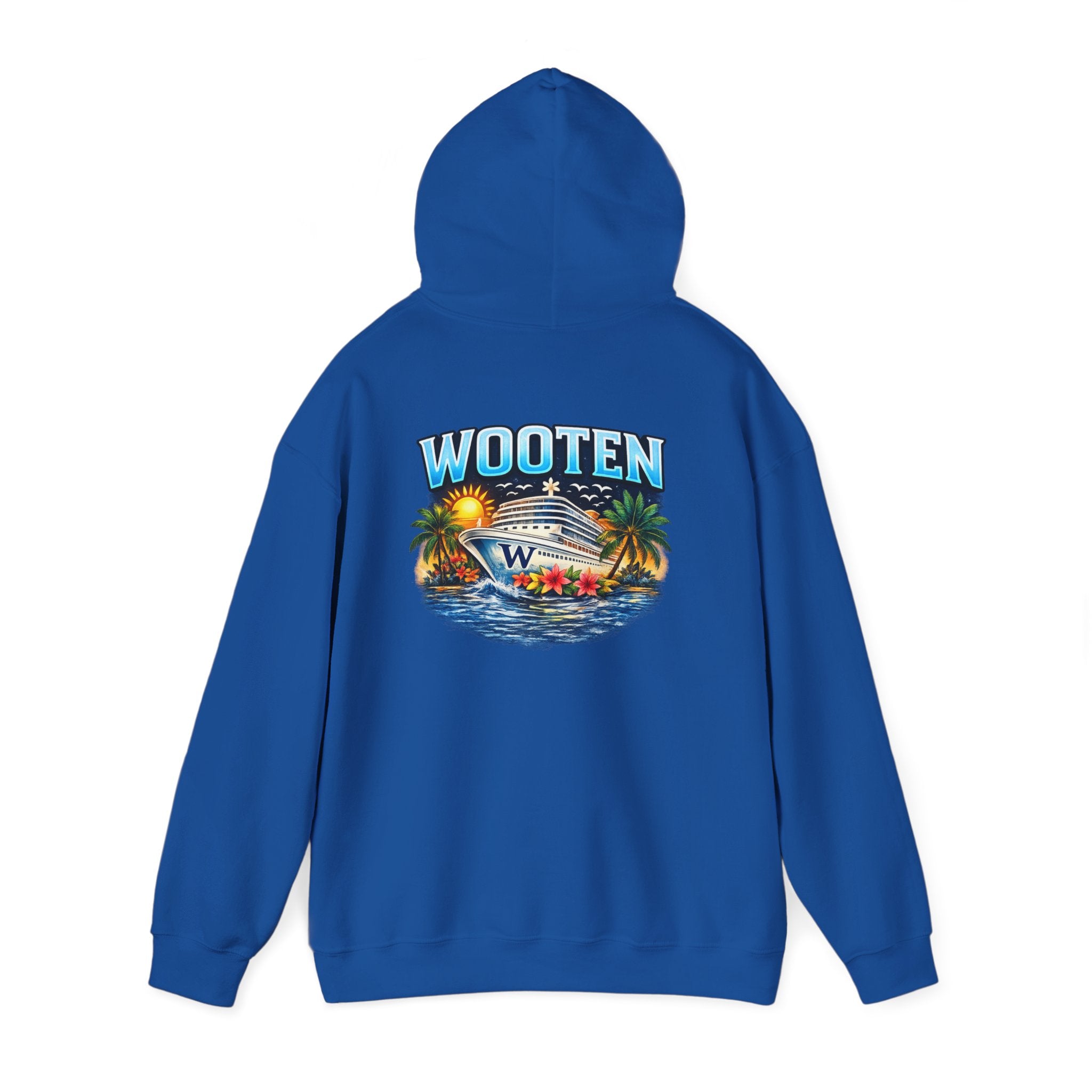 Family Cruise Tropical Logo Hoodie | Personalized Wooten Ship Trip 2026