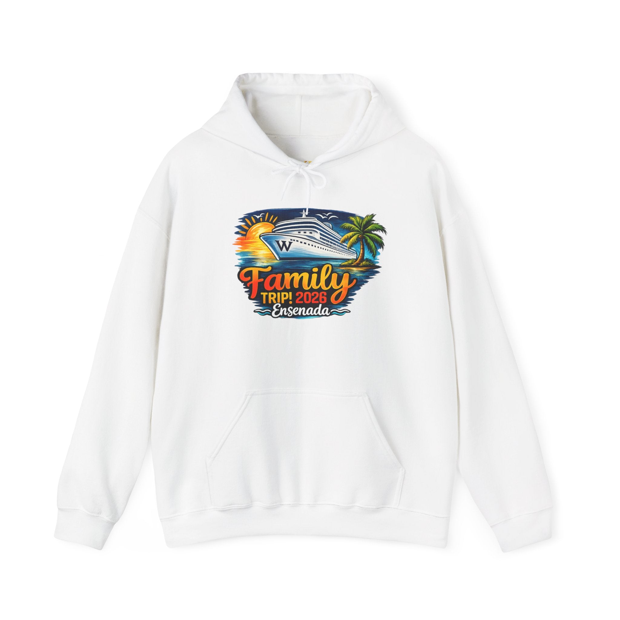 Family Cruise Tropical Logo Hoodie | Personalized Wooten Ship Trip 2026