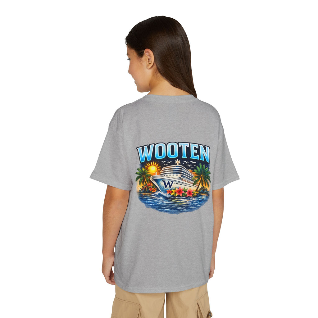 Family Cruise Trip 2026 Youth T-Shirt | Personalized Wooten Ship Design