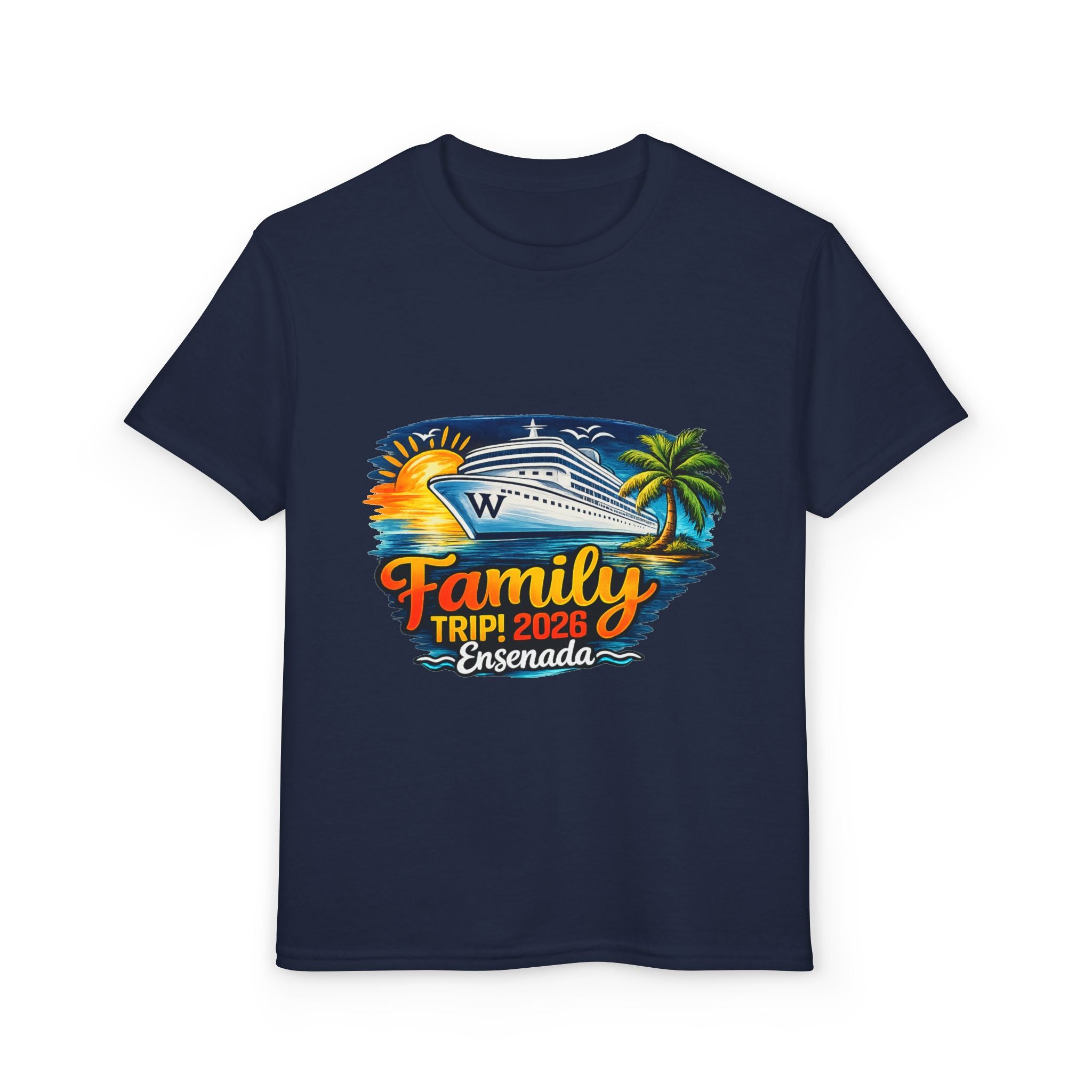 Family Cruise Trip 2026 Youth T-Shirt | Personalized Wooten Ship Design