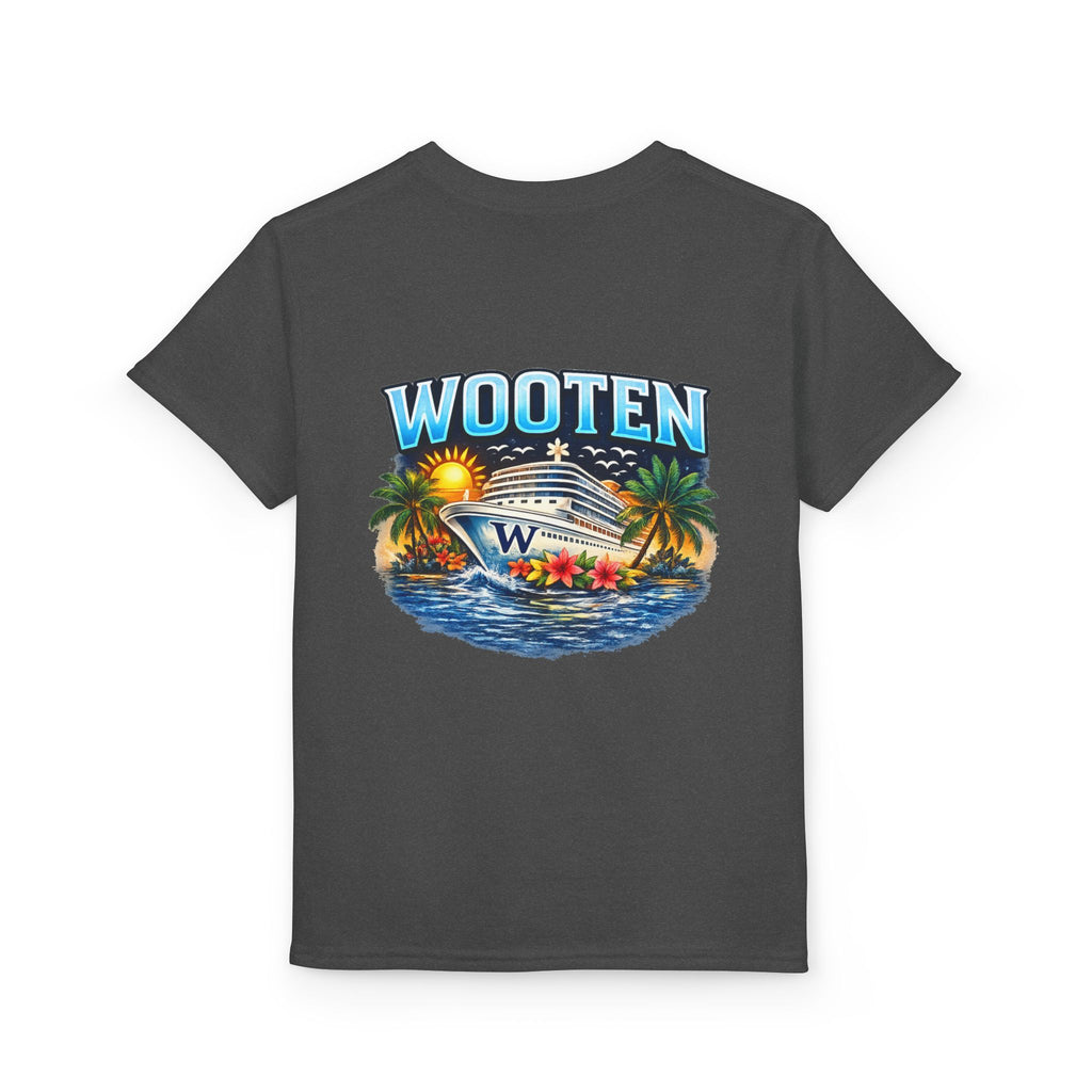 Family Cruise Trip 2026 Youth T-Shirt | Personalized Wooten Ship Design