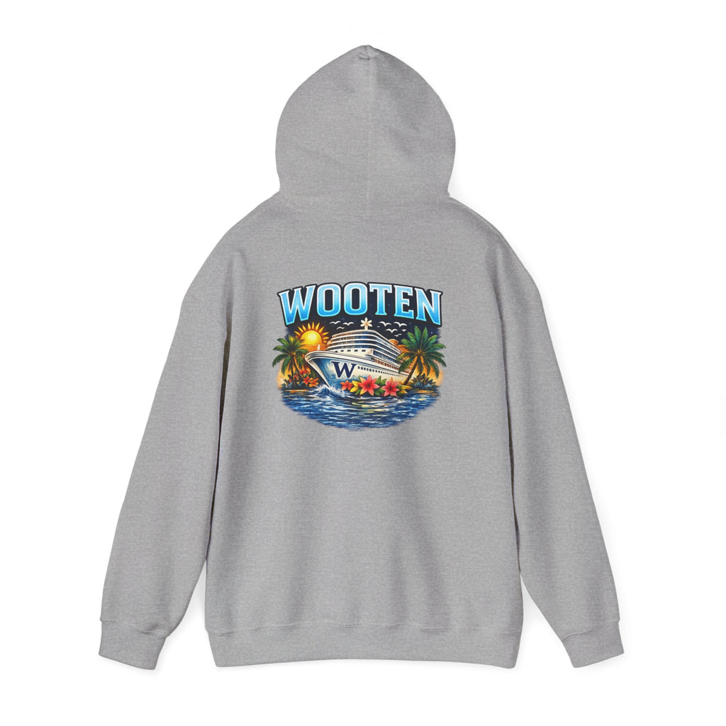 Family Cruise Tropical Logo Hoodie | Personalized Wooten Ship Trip 2026
