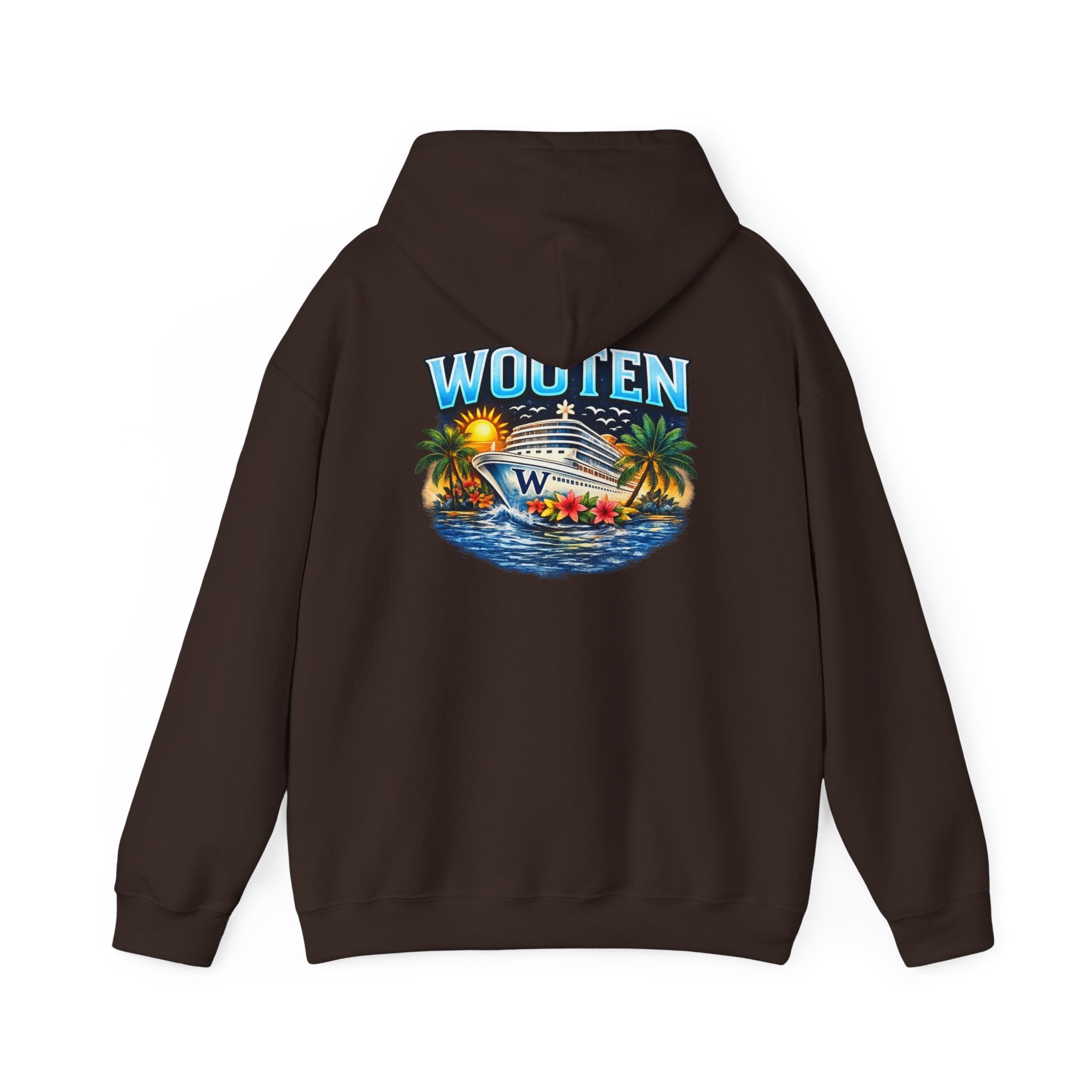 Family Cruise Tropical Logo Hoodie | Personalized Wooten Ship Trip 2026