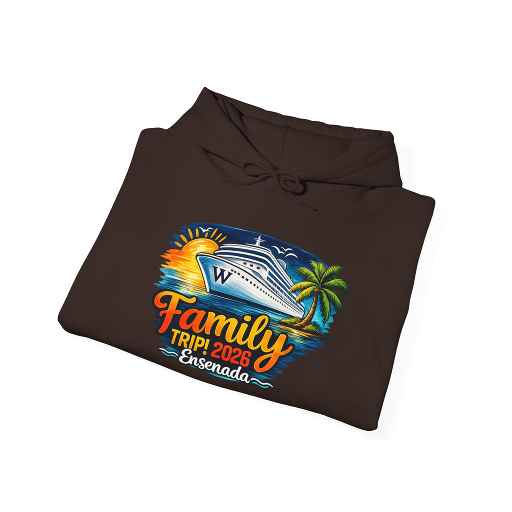 Family Cruise Tropical Logo Hoodie | Personalized Wooten Ship Trip 2026