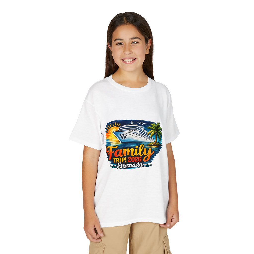 Family Cruise Trip 2026 Youth T-Shirt | Personalized Wooten Ship Design