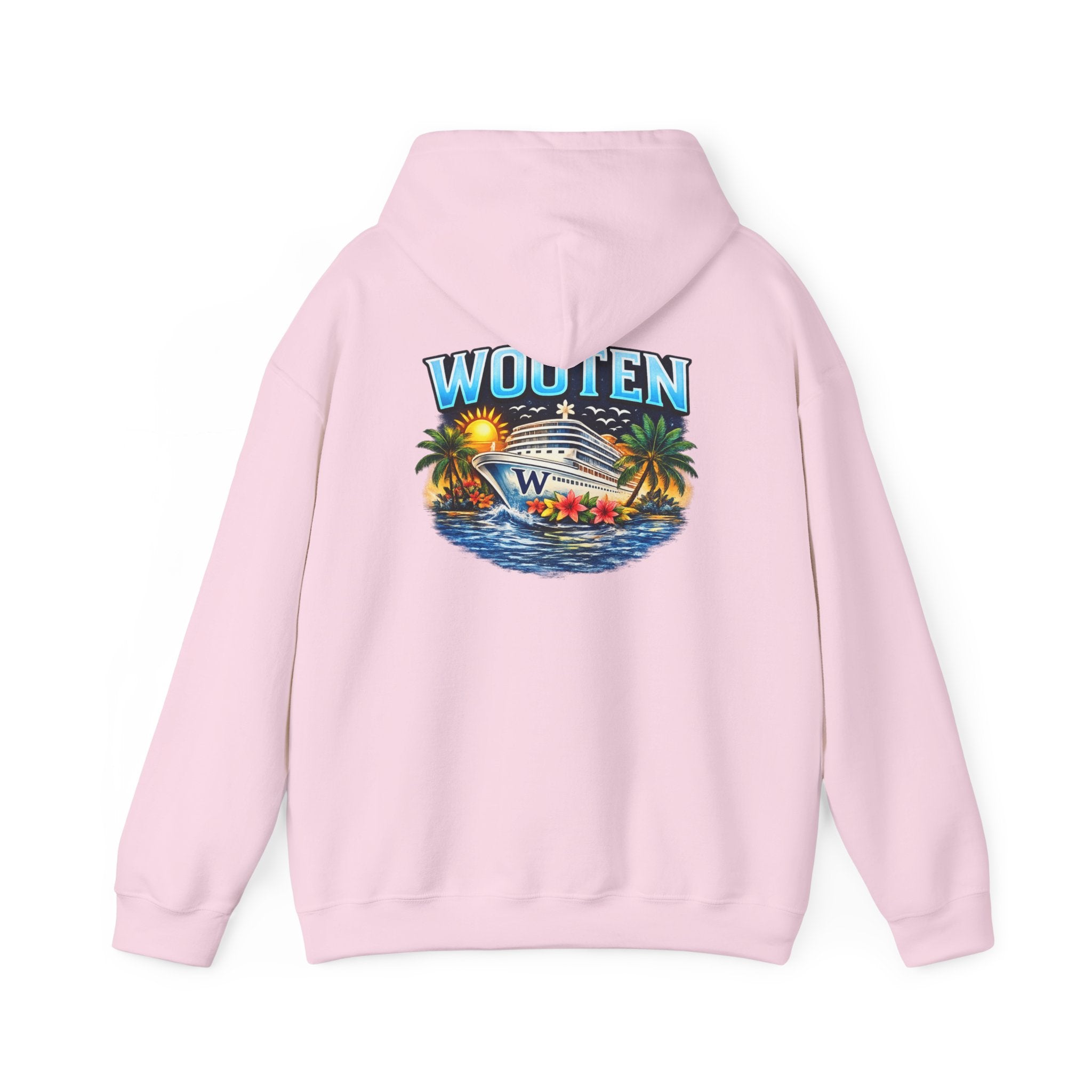 Family Cruise Tropical Logo Hoodie | Personalized Wooten Ship Trip 2026