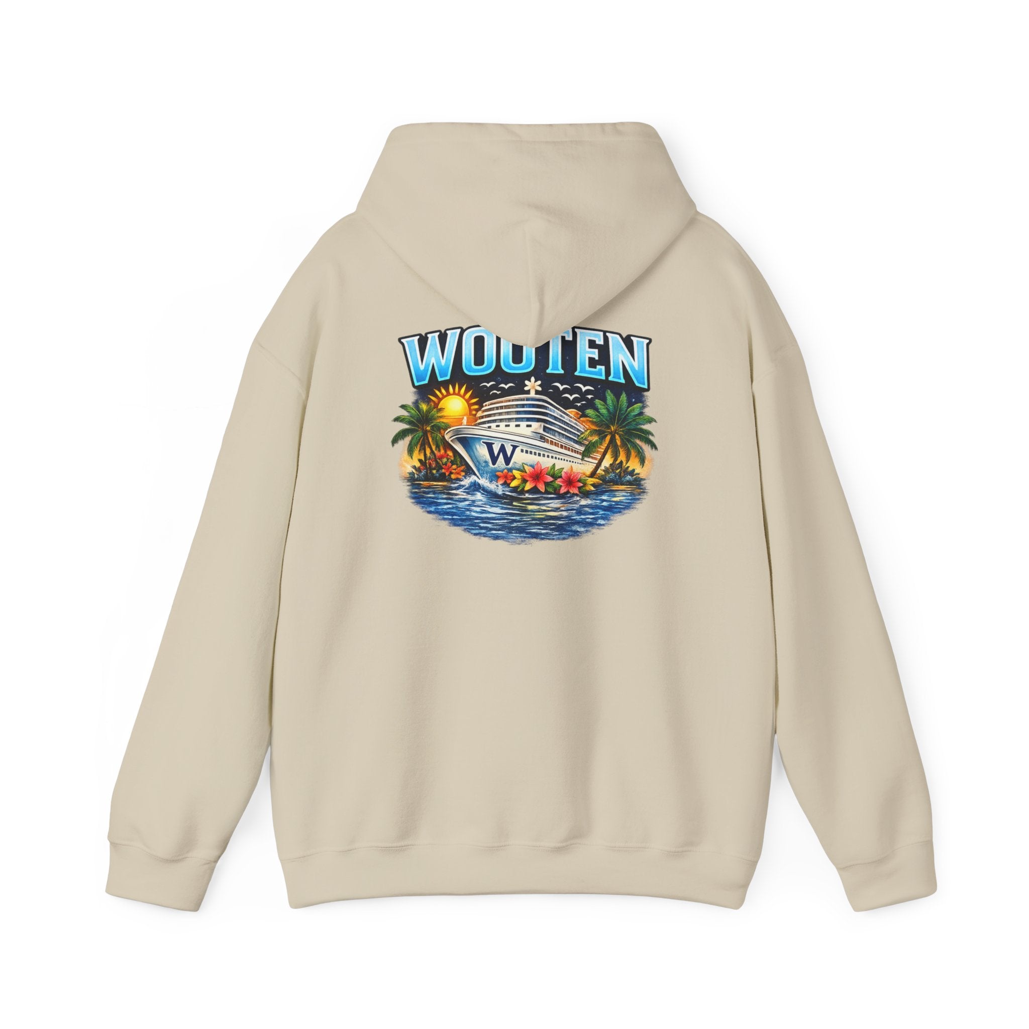 Family Cruise Tropical Logo Hoodie | Personalized Wooten Ship Trip 2026