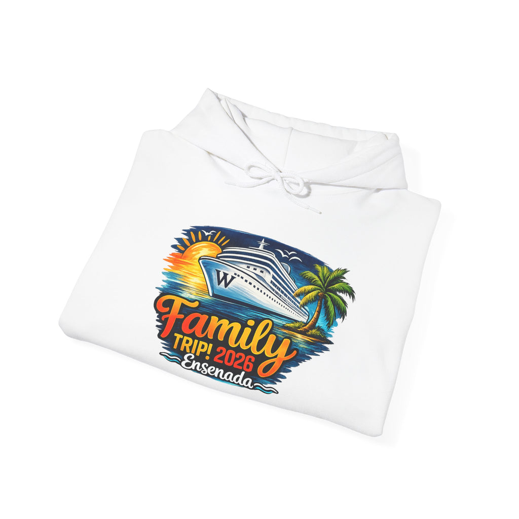 Family Cruise Tropical Logo Hoodie | Personalized Wooten Ship Trip 2026