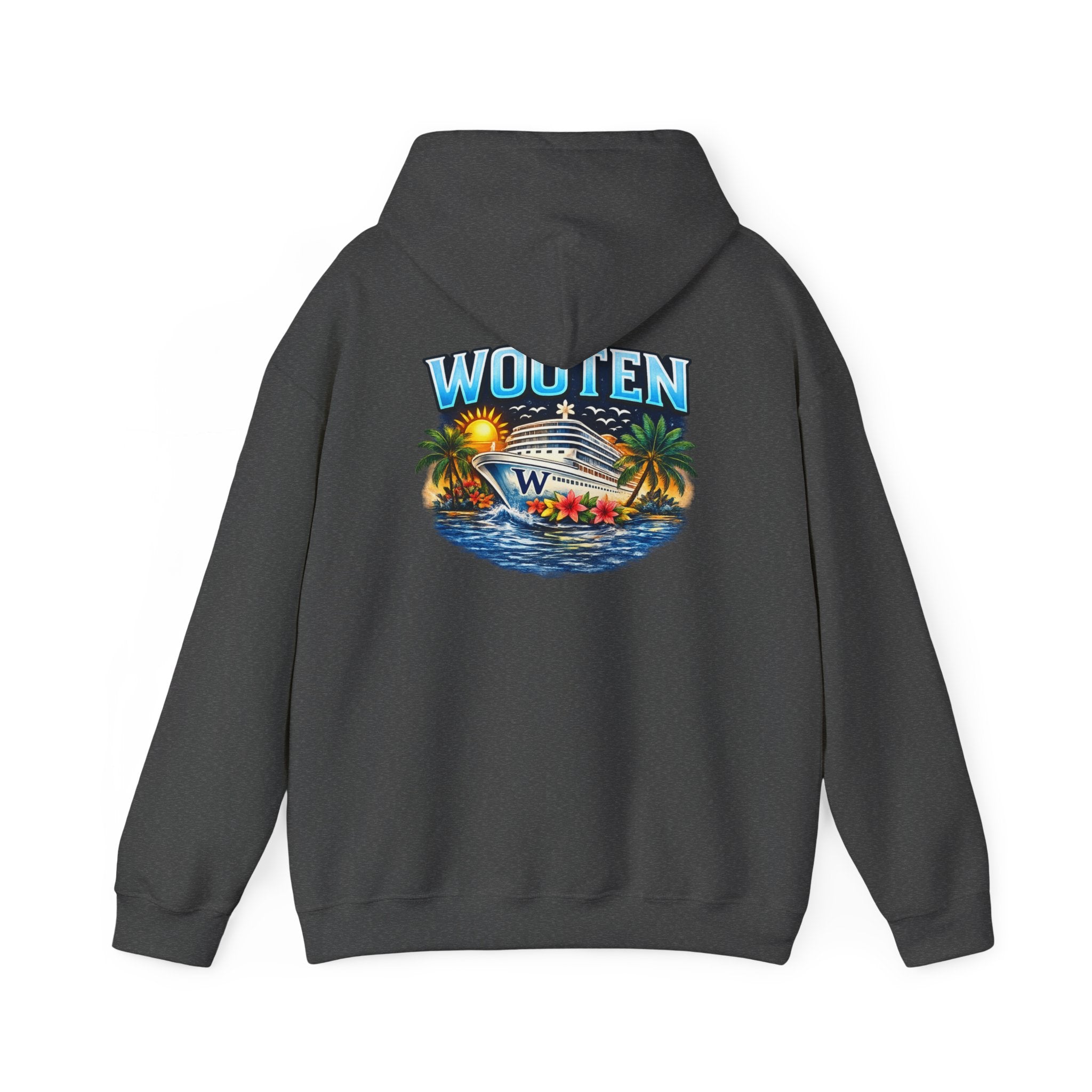 Family Cruise Tropical Logo Hoodie | Personalized Wooten Ship Trip 2026