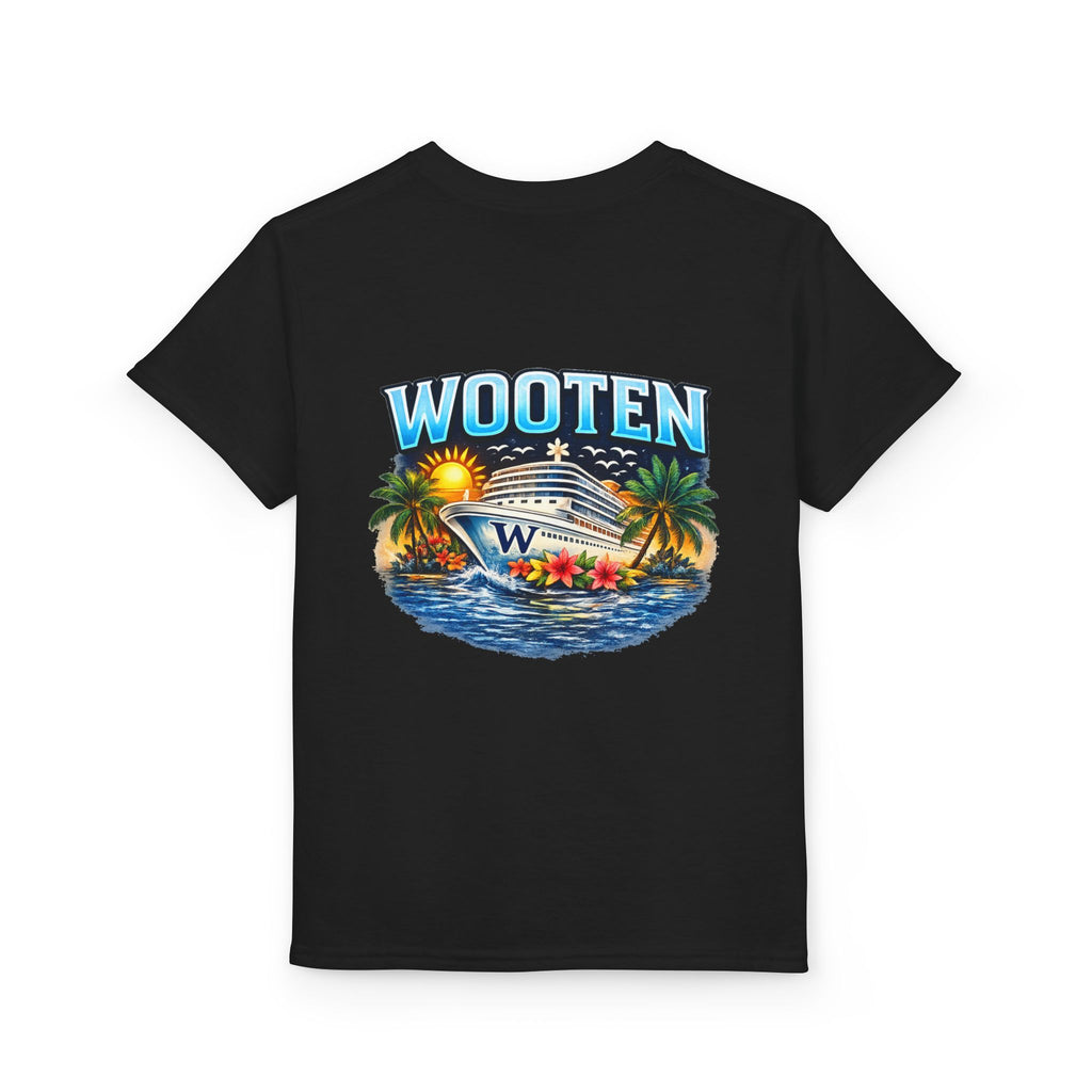 Family Cruise Trip 2026 Youth T-Shirt | Personalized Wooten Ship Design