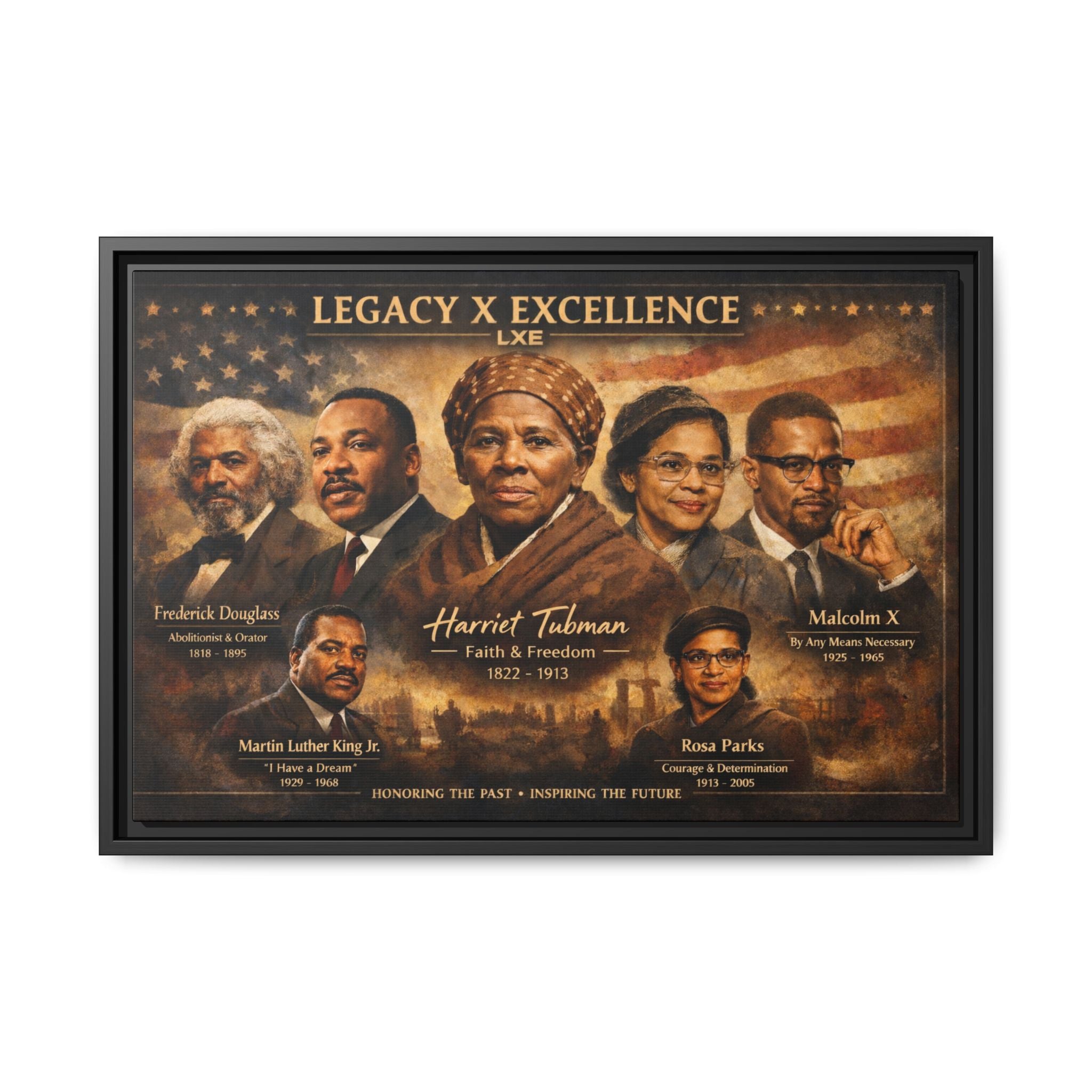Legacy x Excellence Historical Leaders Matte Canvas, Framed