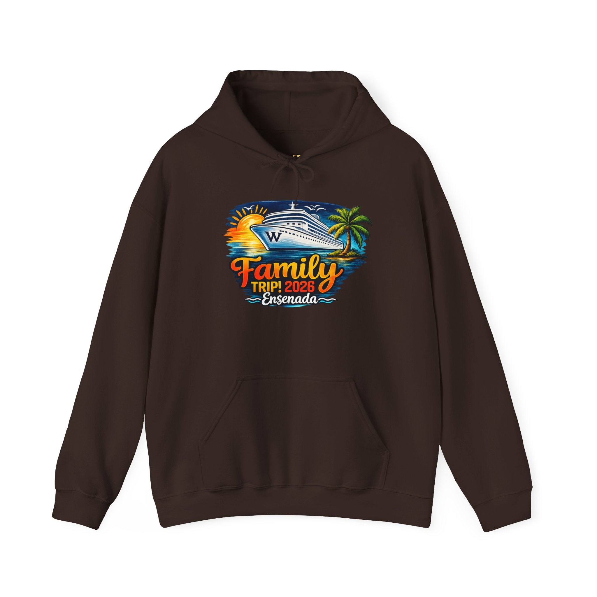 Family Cruise Tropical Logo Hoodie | Personalized Wooten Ship Trip 2026