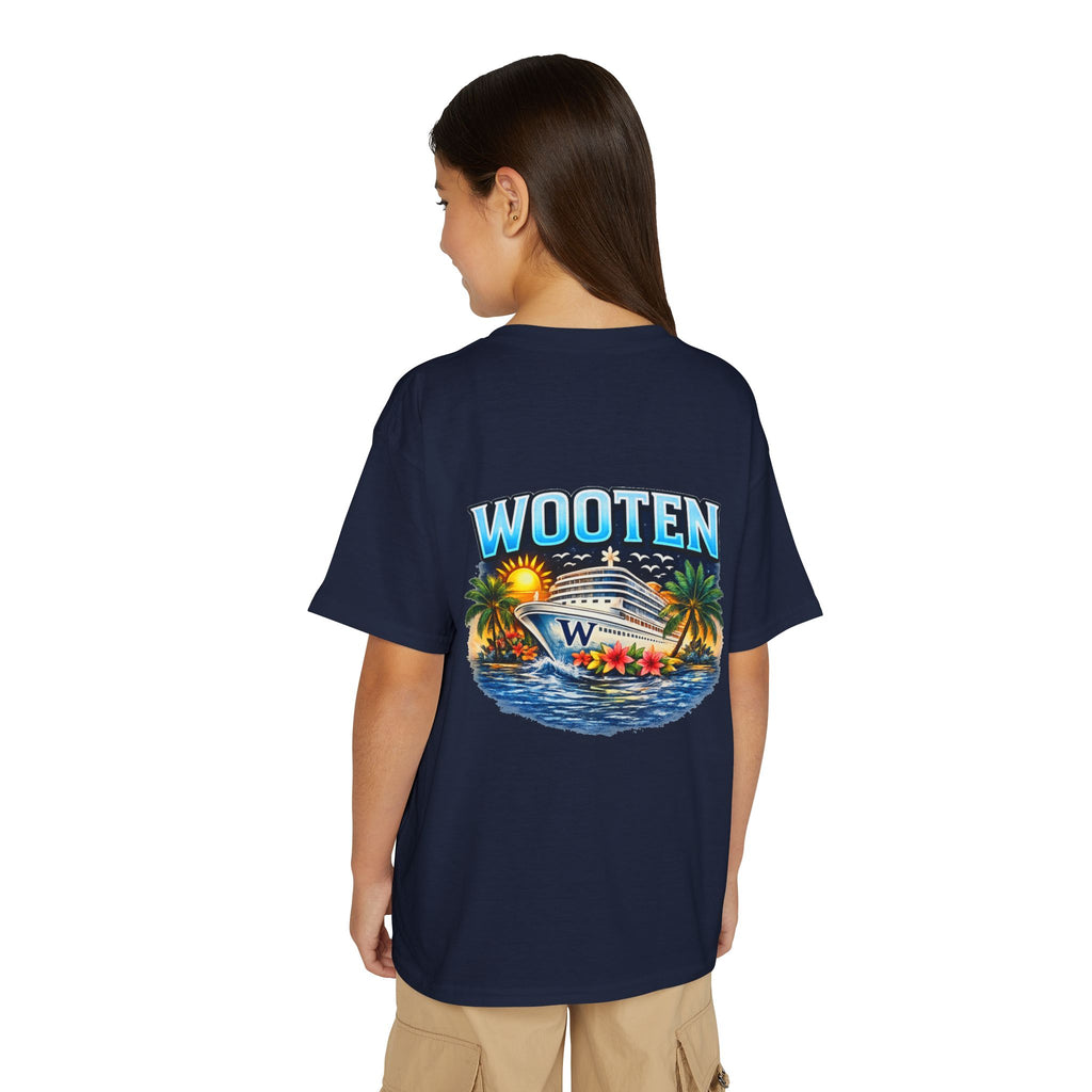 Family Cruise Trip 2026 Youth T-Shirt | Personalized Wooten Ship Design