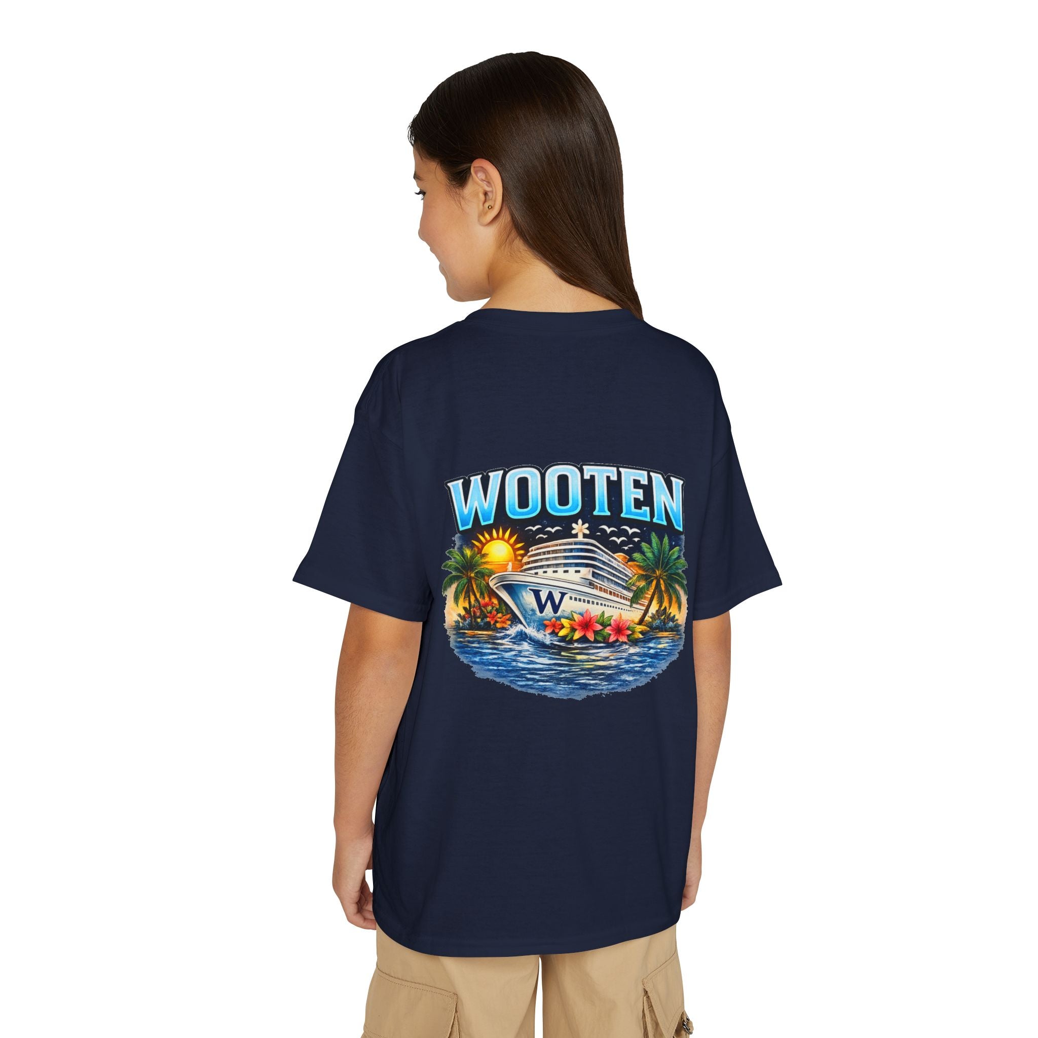 Family Cruise Trip 2026 Youth T-Shirt | Personalized Wooten Ship Design