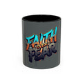 Faith Over Fear Mug | Inspirational Coffee Cup, Graffiti Lettering