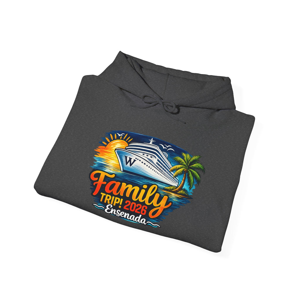 Family Cruise Tropical Logo Hoodie | Personalized Wooten Ship Trip 2026