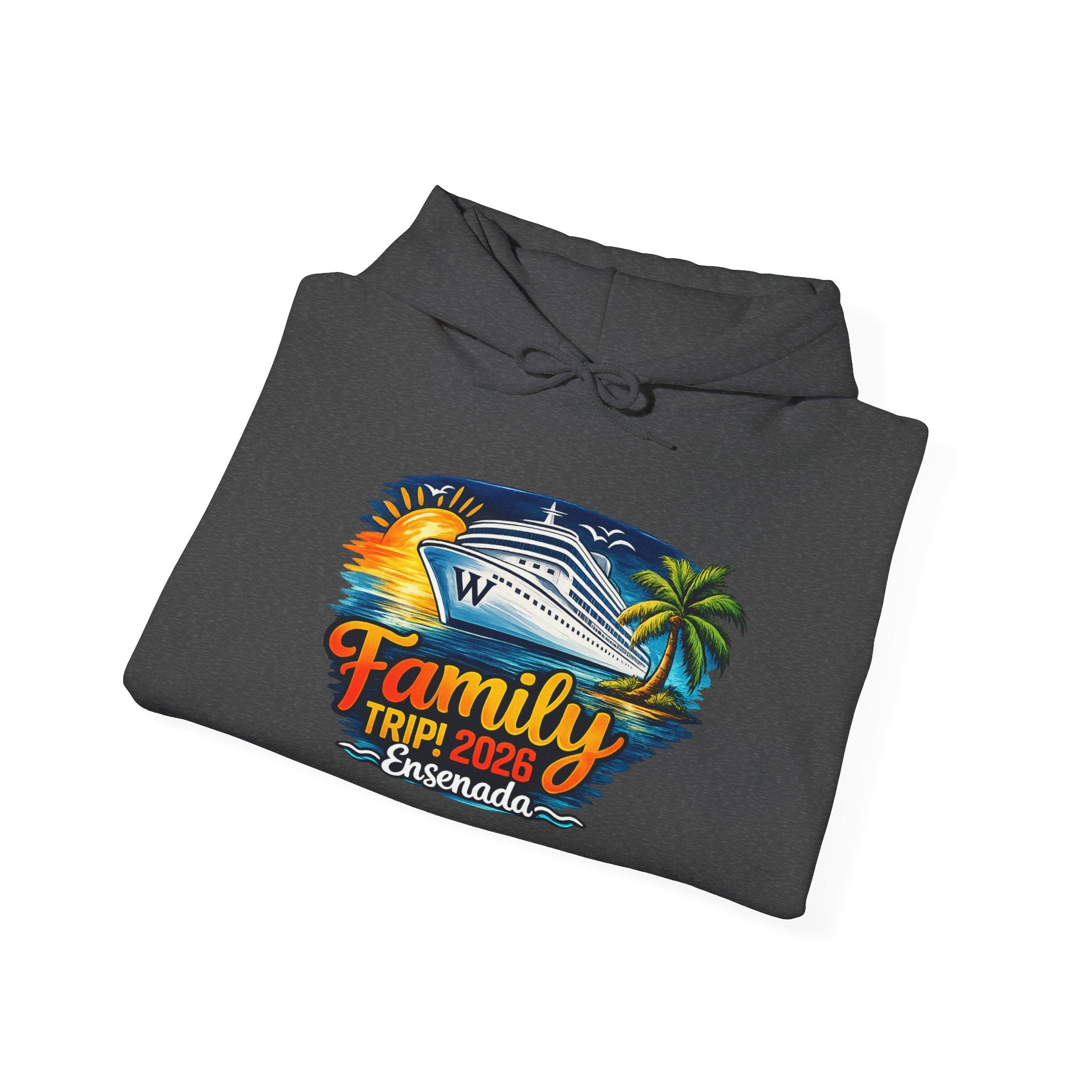 Family Cruise Tropical Logo Hoodie | Personalized Wooten Ship Trip 2026