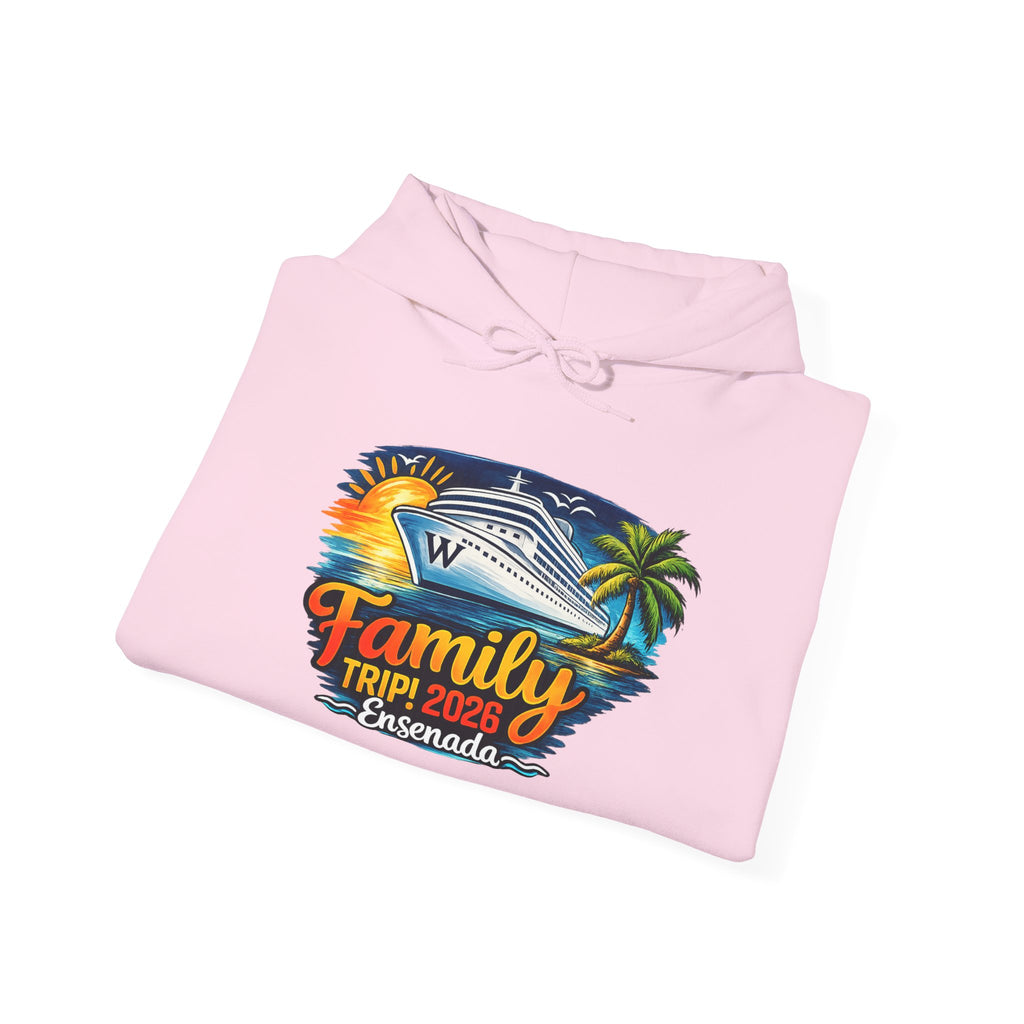 Family Cruise Tropical Logo Hoodie | Personalized Wooten Ship Trip 2026
