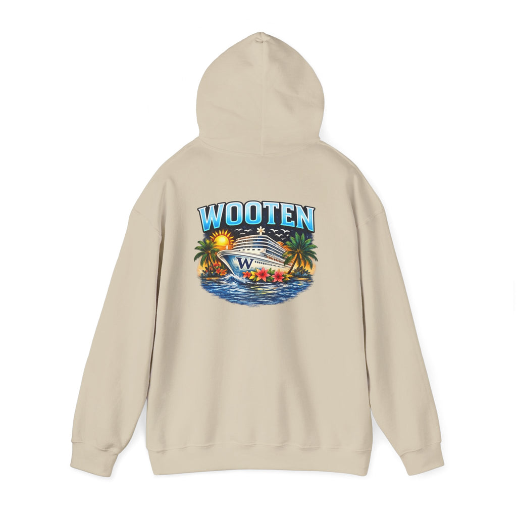 Family Cruise Tropical Logo Hoodie | Personalized Wooten Ship Trip 2026