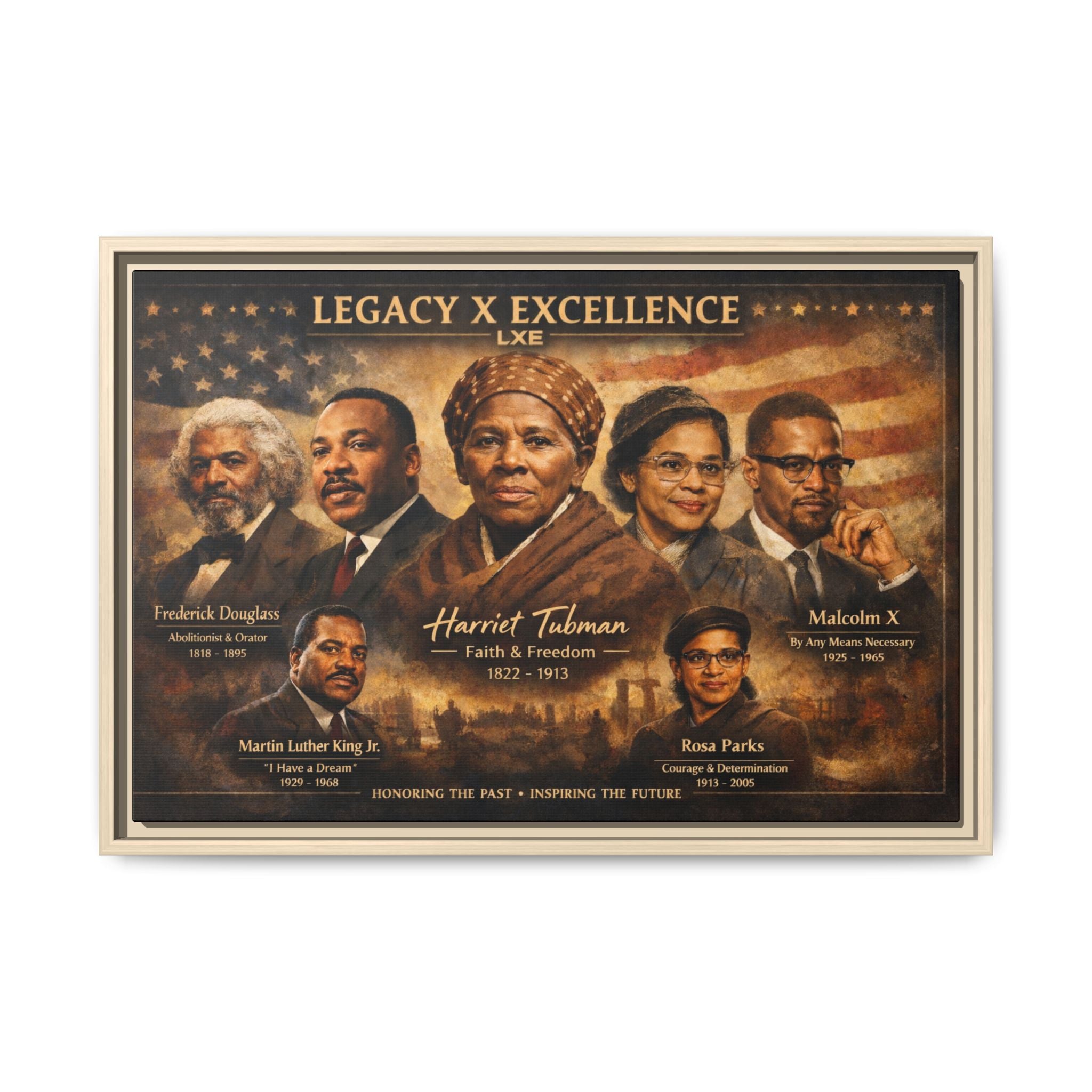 Legacy x Excellence Historical Leaders Matte Canvas, Framed