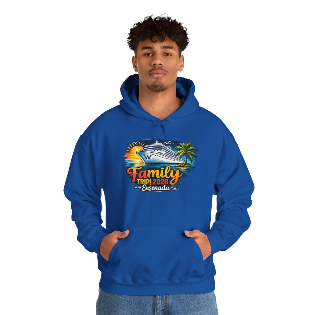 Family Cruise Tropical Logo Hoodie | Personalized Wooten Ship Trip 2026