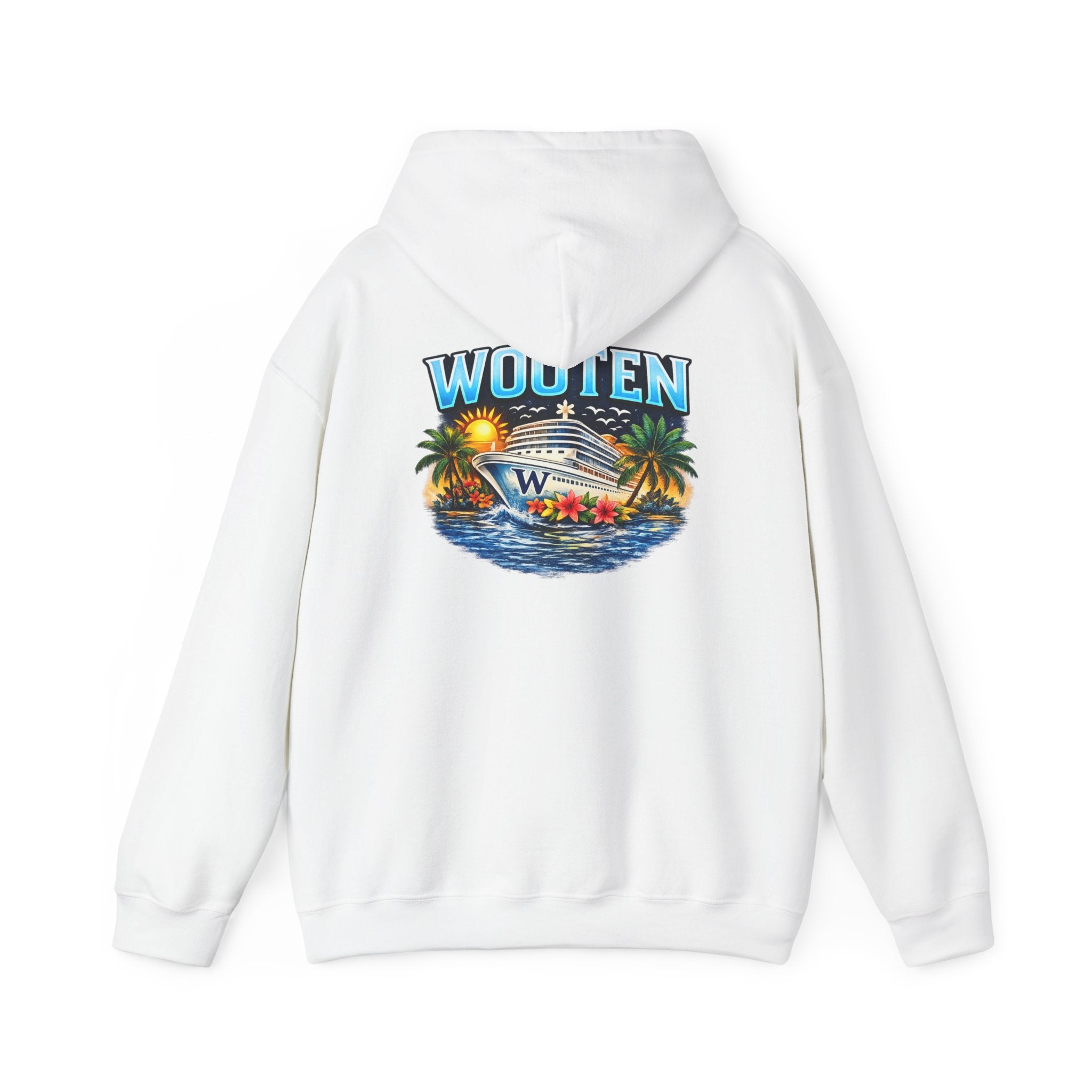 Family Cruise Tropical Logo Hoodie | Personalized Wooten Ship Trip 2026