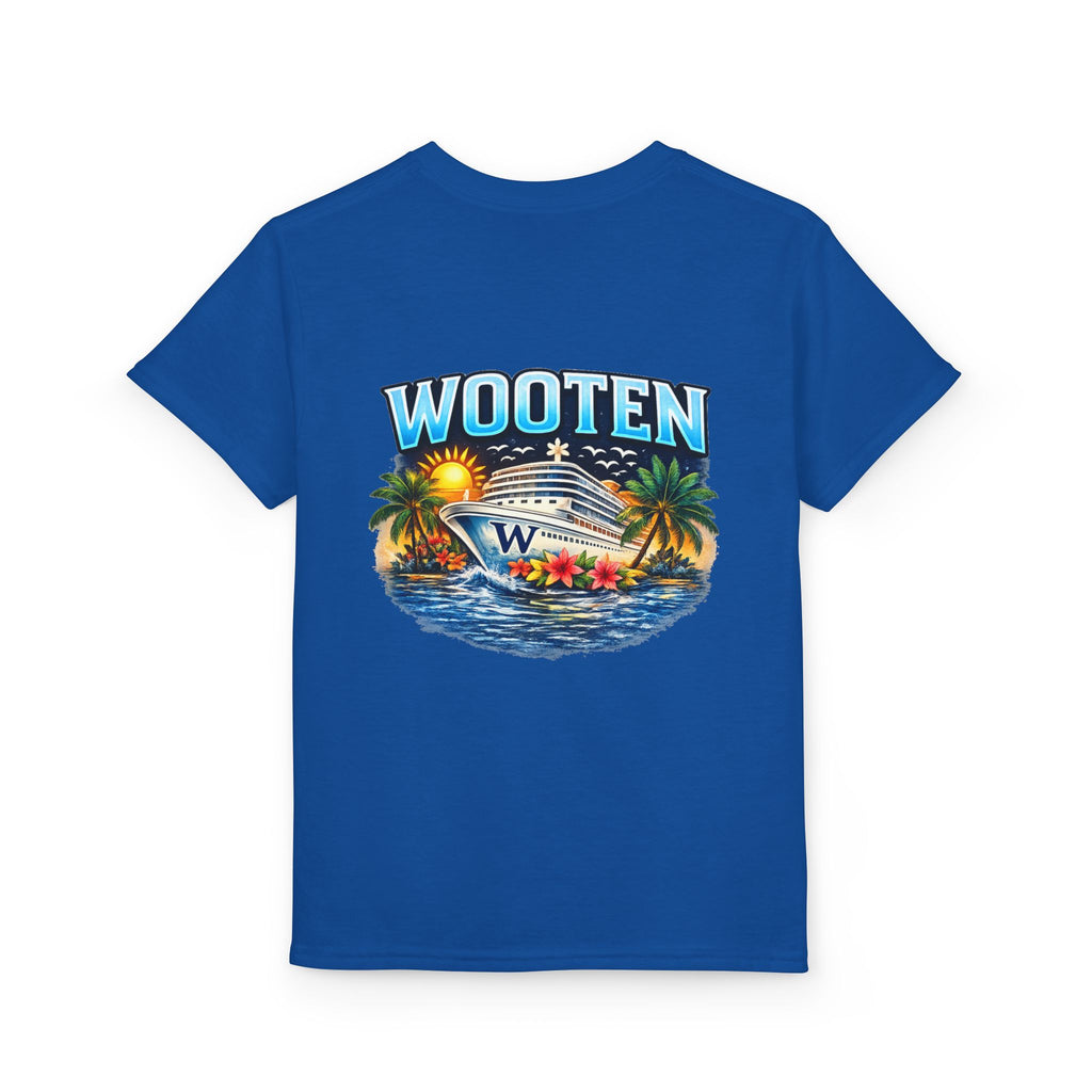 Family Cruise Trip 2026 Youth T-Shirt | Personalized Wooten Ship Design