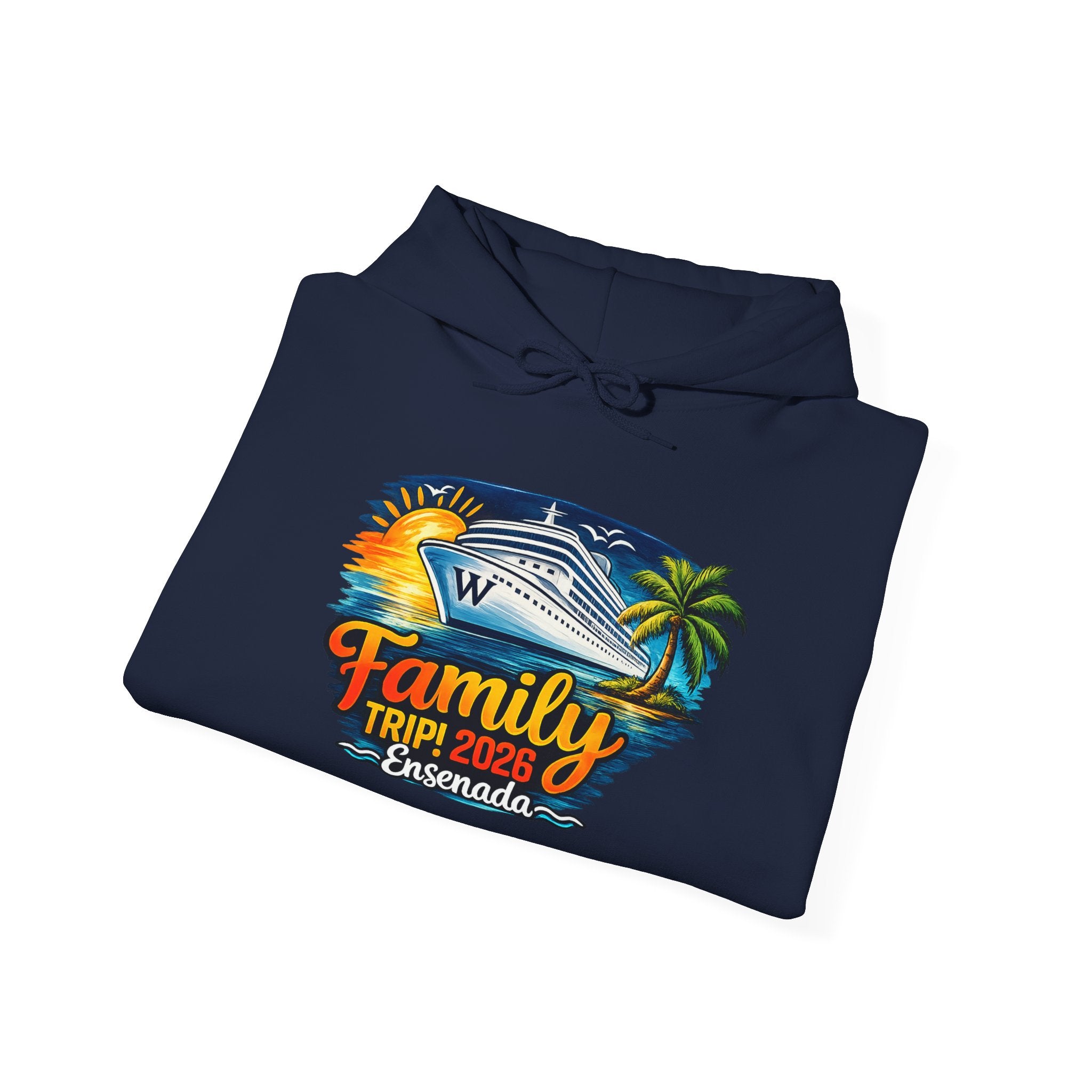 Family Cruise Tropical Logo Hoodie | Personalized Wooten Ship Trip 2026