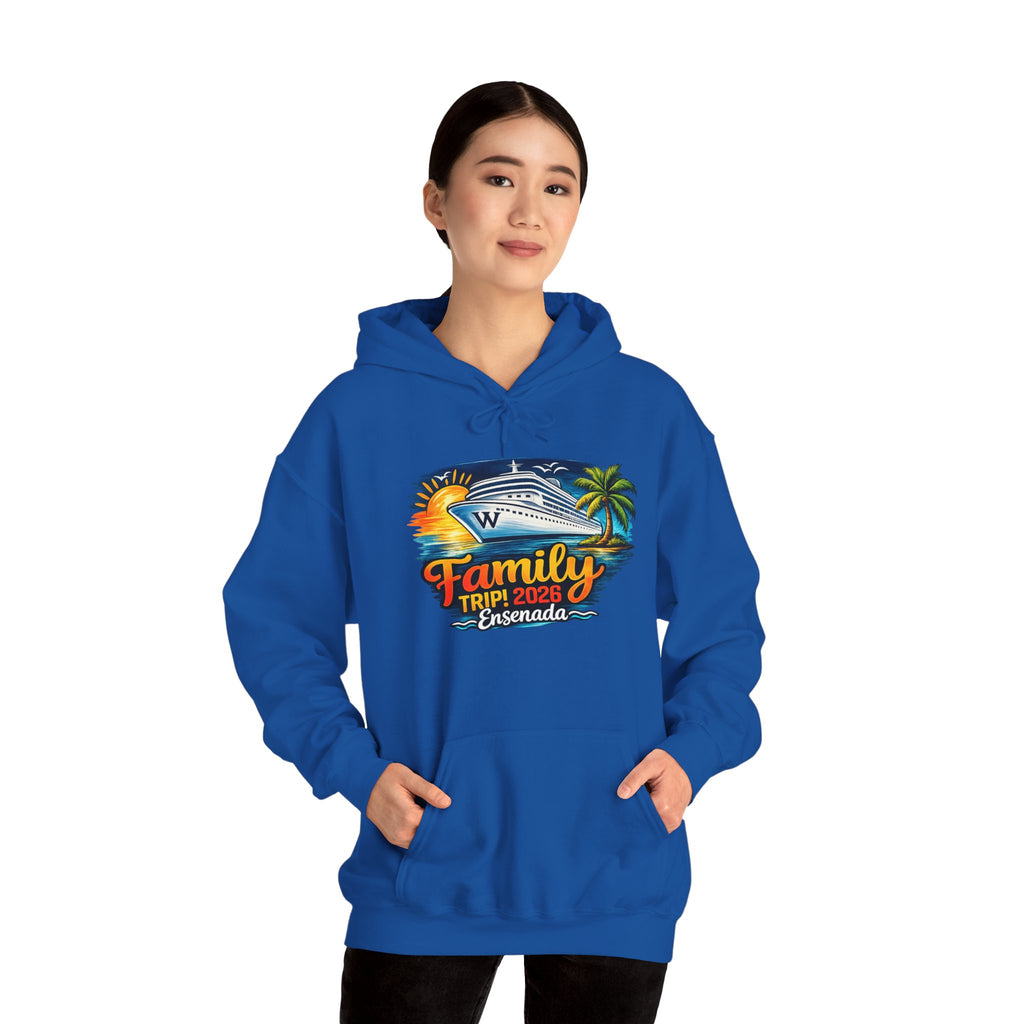 Family Cruise Tropical Logo Hoodie | Personalized Wooten Ship Trip 2026