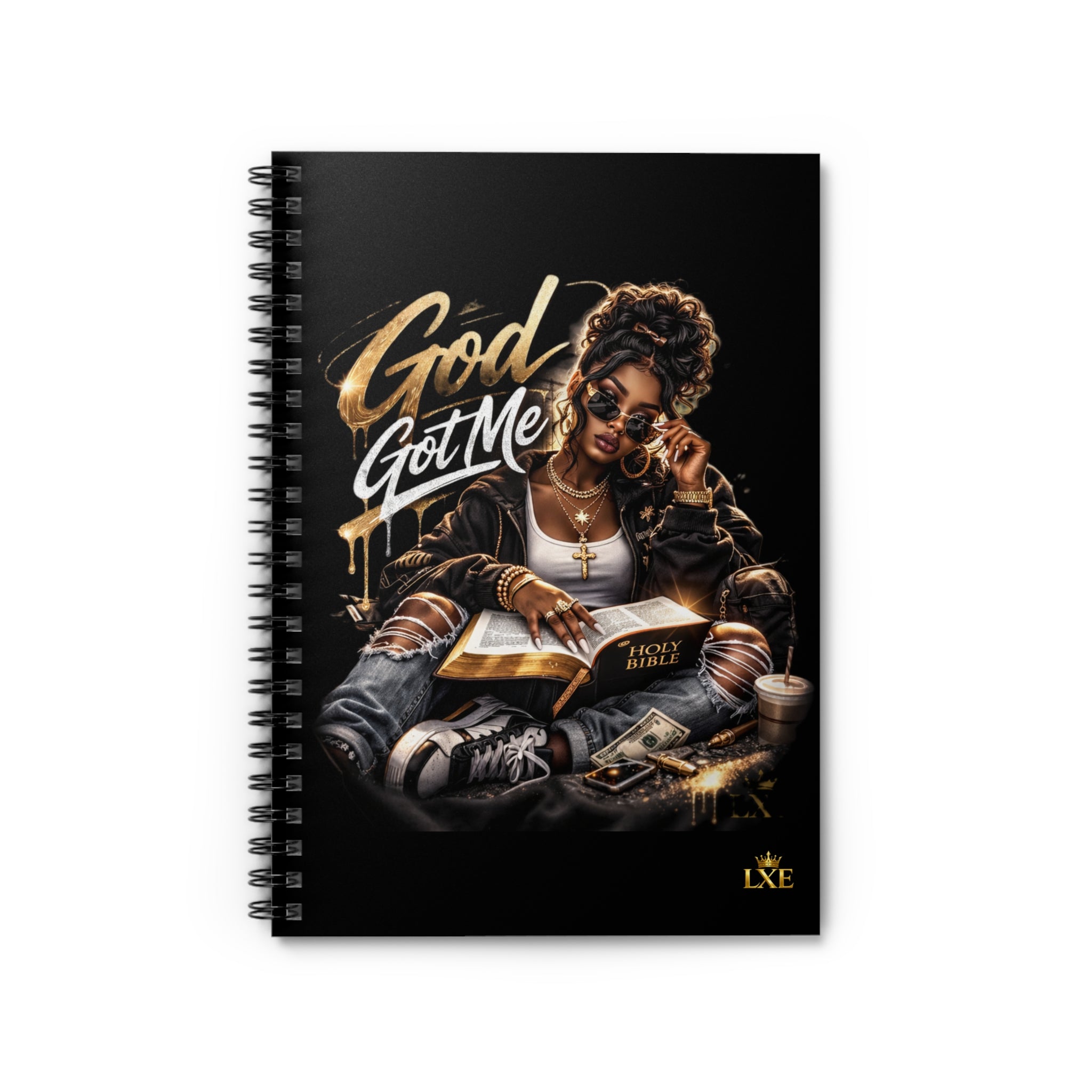 God Got Me Spiral Notebook | Christian Prayer Journal, Gospel Artwork