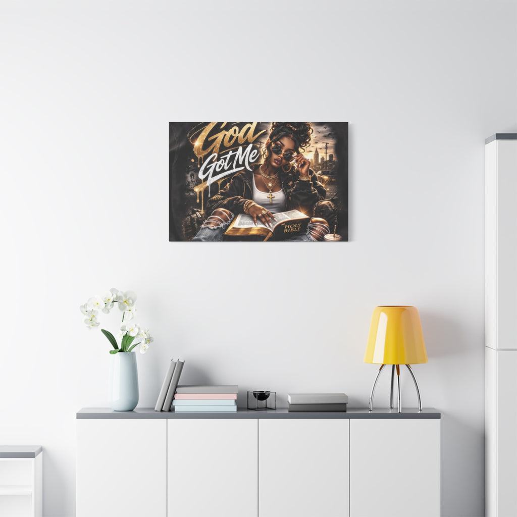 God Got Me Canvas | Matte Stretched Wall Art