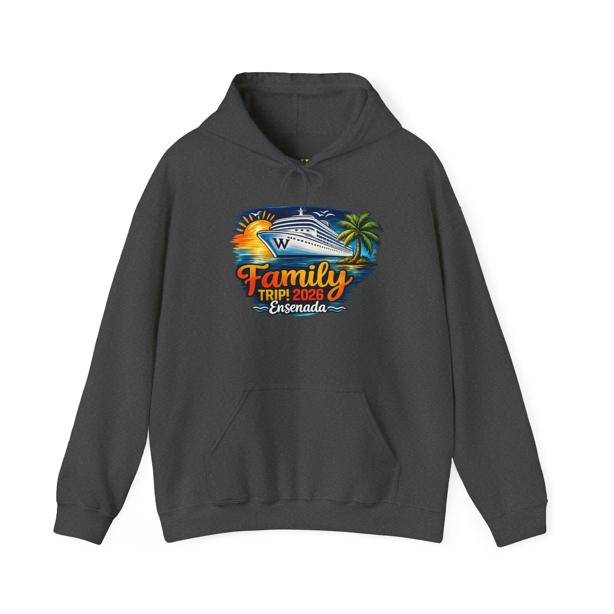 Family Cruise Tropical Logo Hoodie | Personalized Wooten Ship Trip 2026